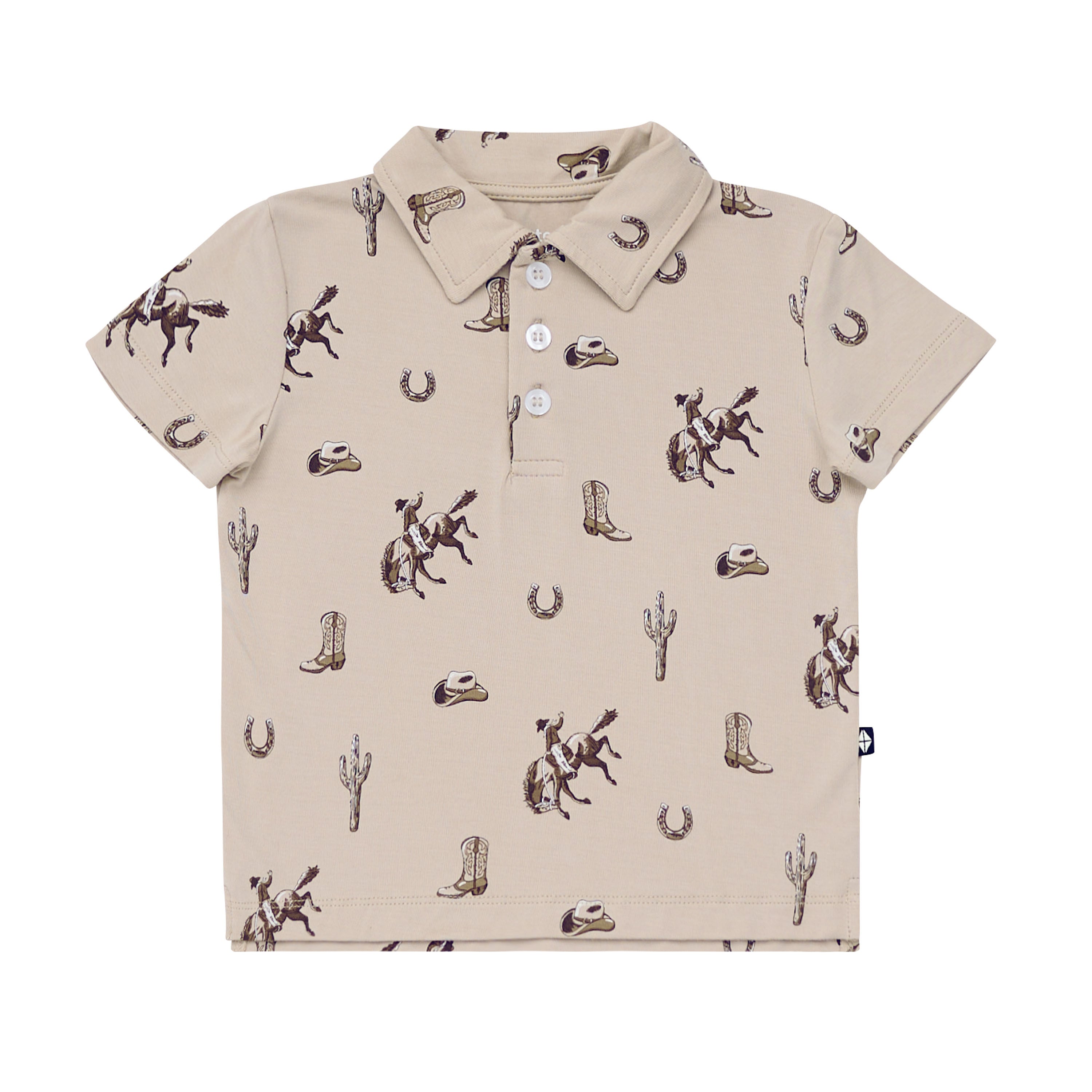 Product photo of the Toddler Short Sleeve Polo in Classic Cowboy