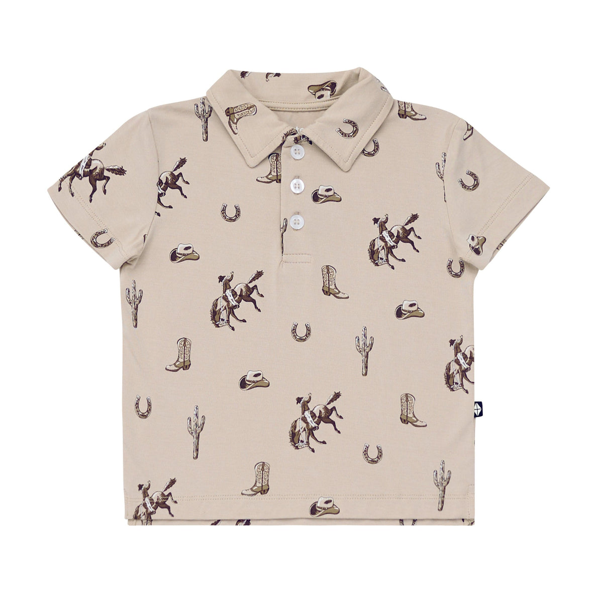 Product photo of the Toddler Short Sleeve Polo in Classic Cowboy