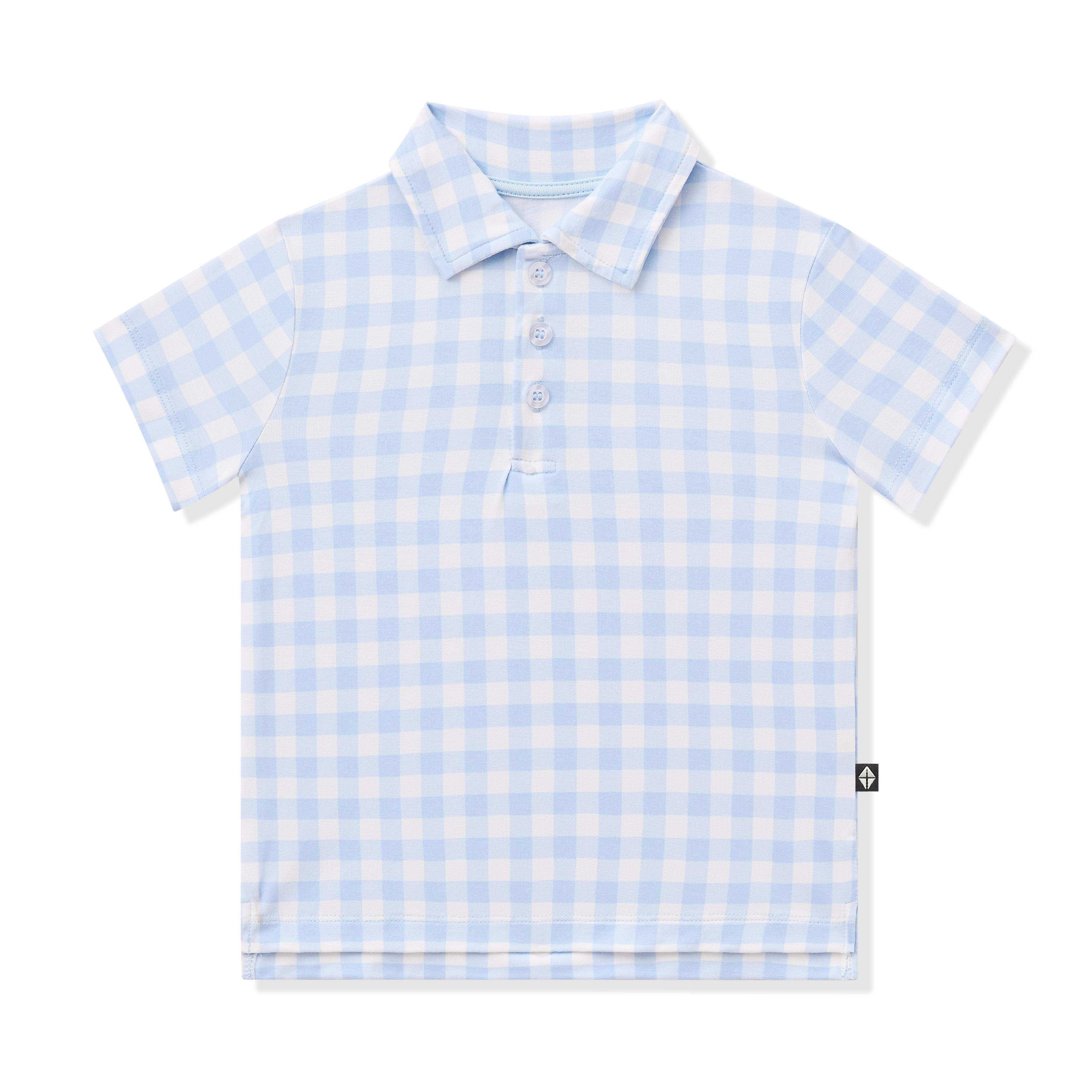 Product photo of the Toddler Short Sleeve Polo in Gingham Breeze