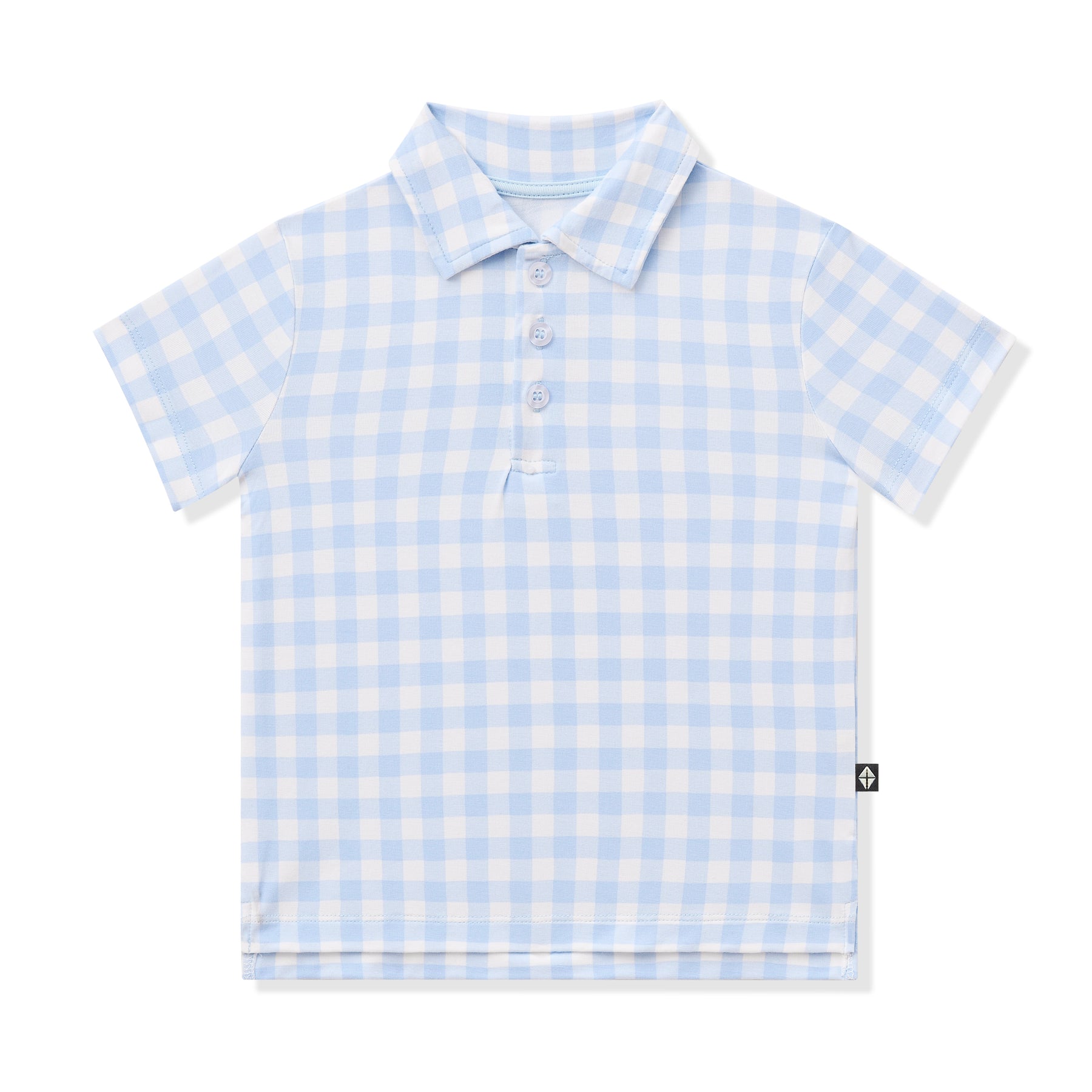 Product photo of the Toddler Short Sleeve Polo in Gingham Breeze