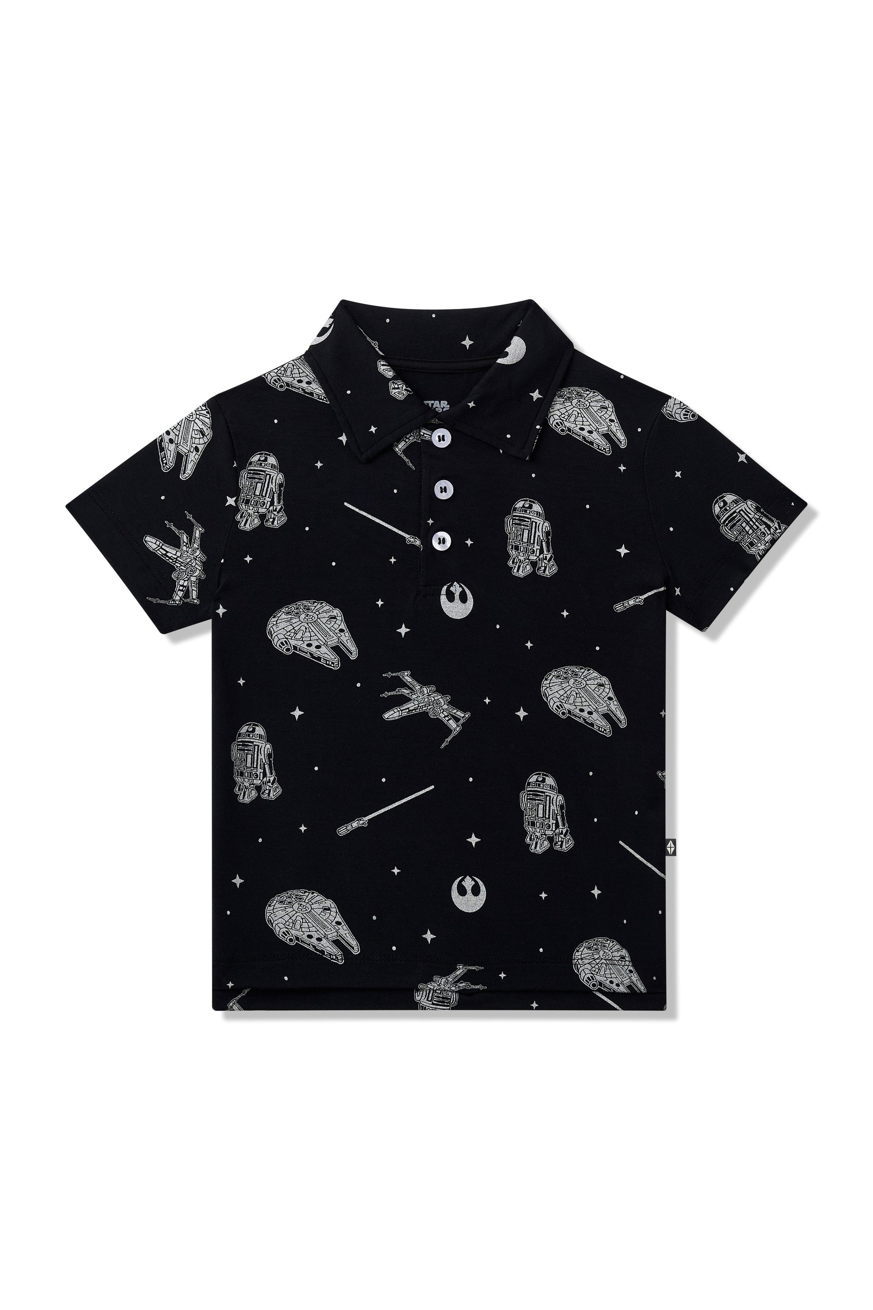 Product photo of the Toddler Short Sleeve Polo in STAR WARS™ shown on a white background