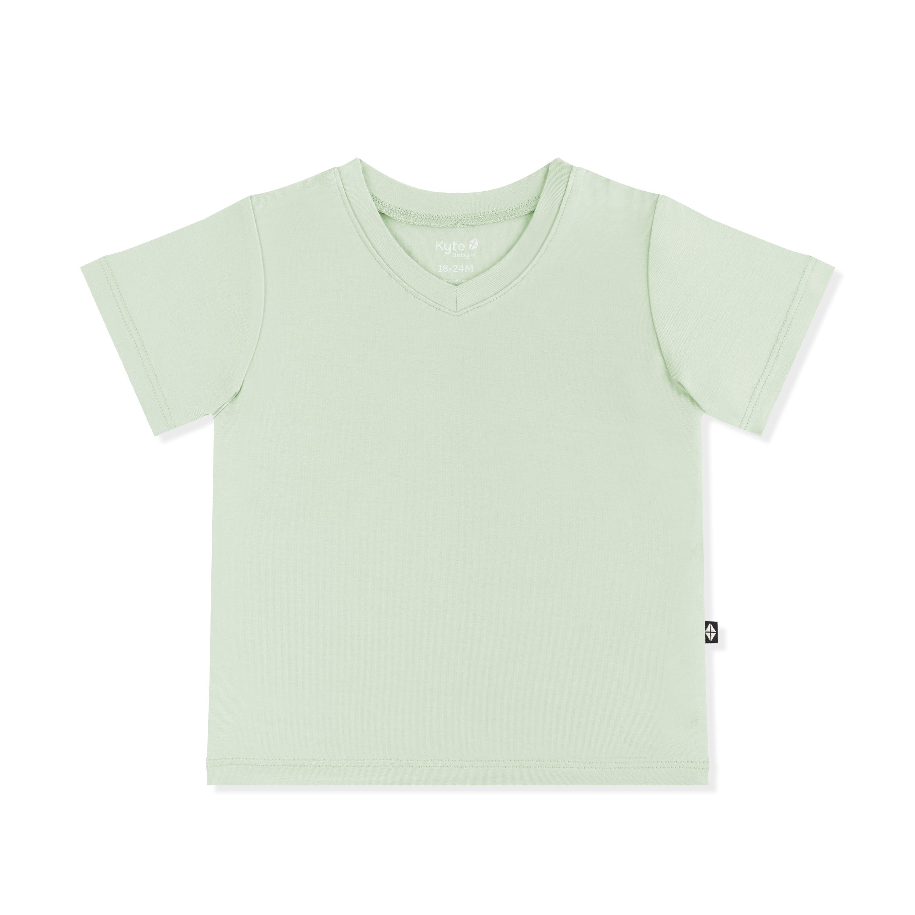 Product photo of the Toddler V-Neck Tee in Basil