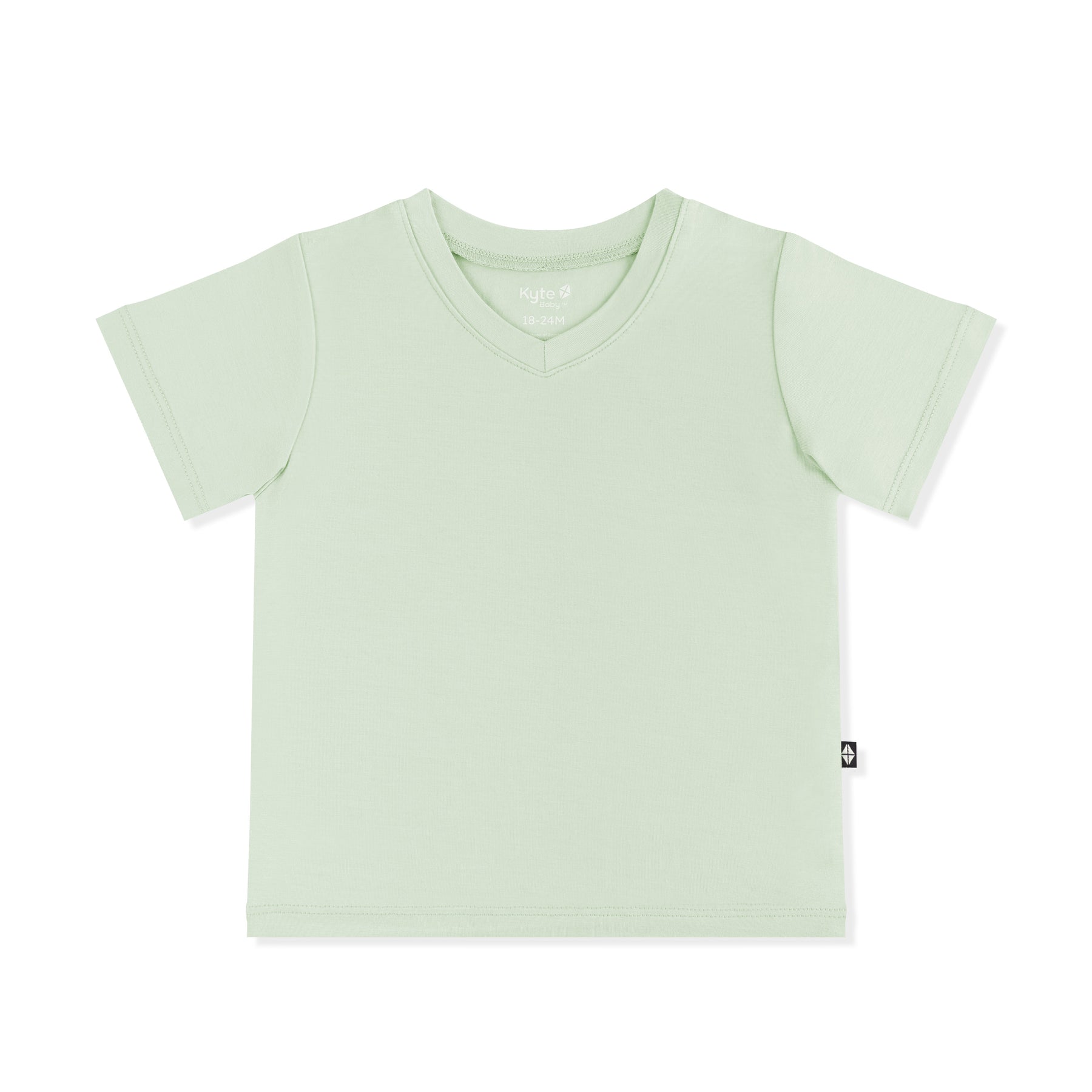 Product photo of the Toddler V-Neck Tee in Basil