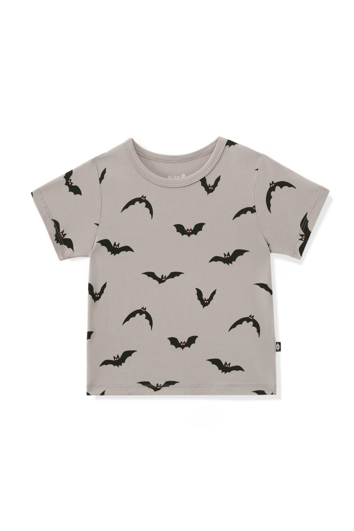Toddler Basic Tee in Bats print on a white background
