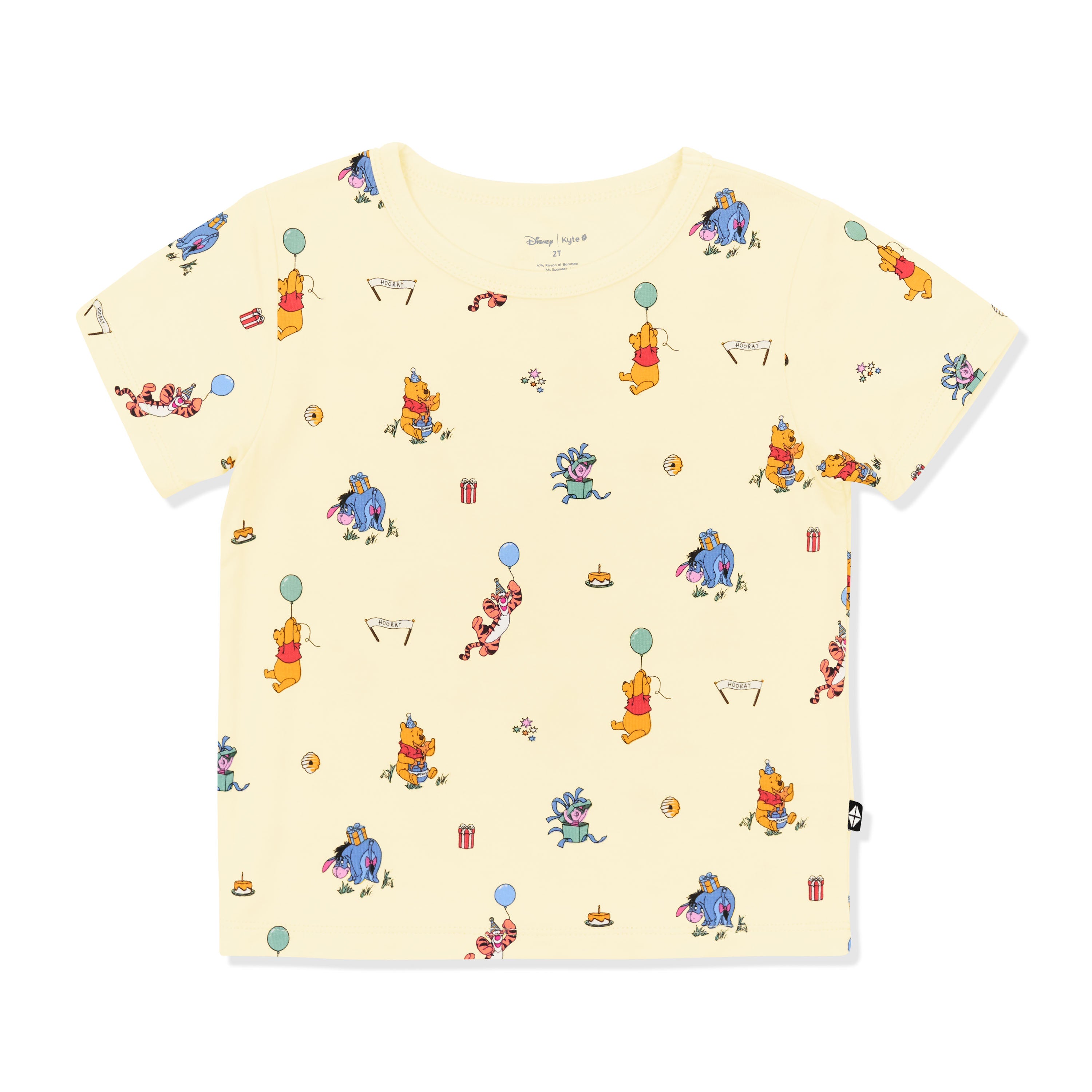 Product photo of the Toddler Basic Tee in Winnie the Pooh Celebration