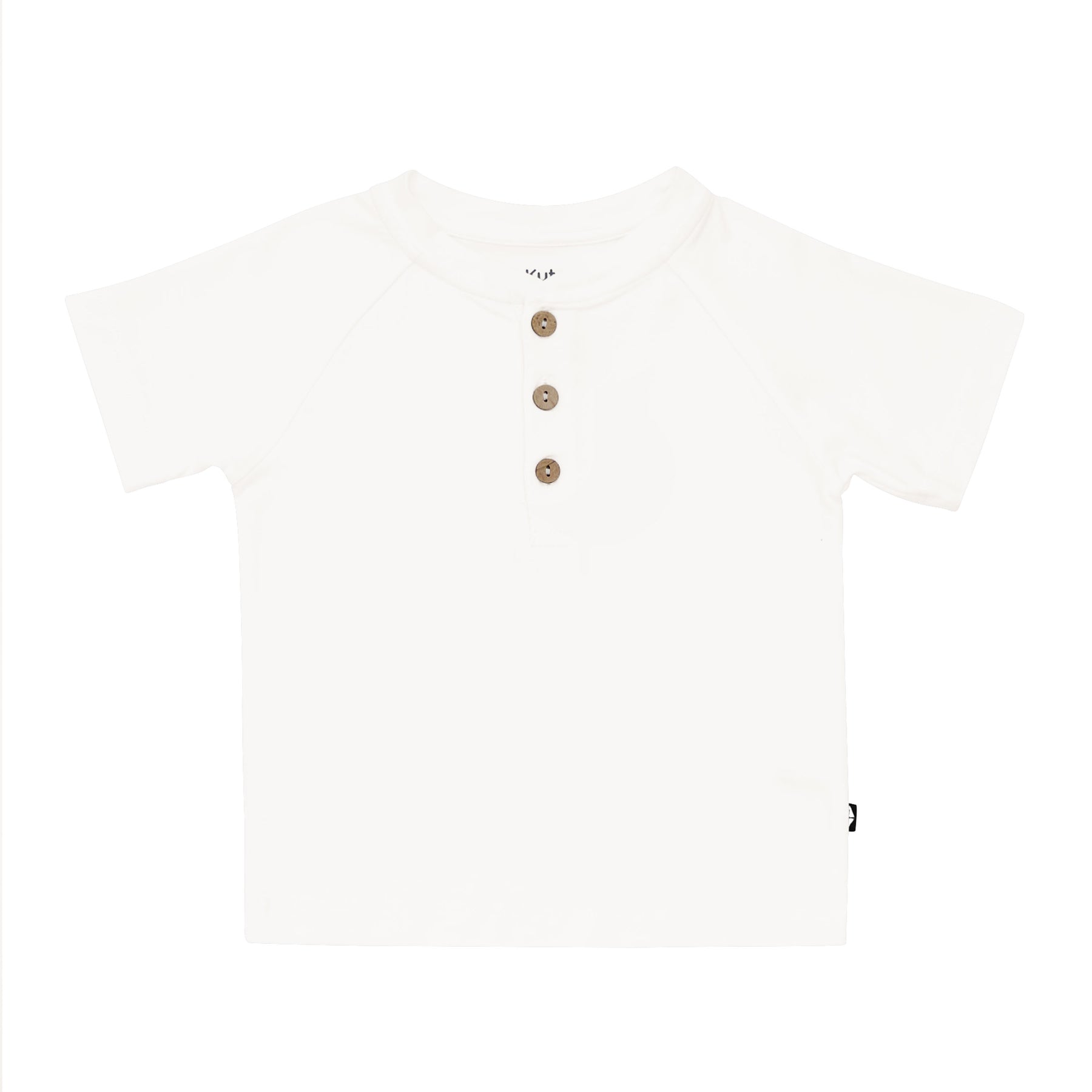 Product photo of the Short Sleeve Toddler Henley Tee in Cloud