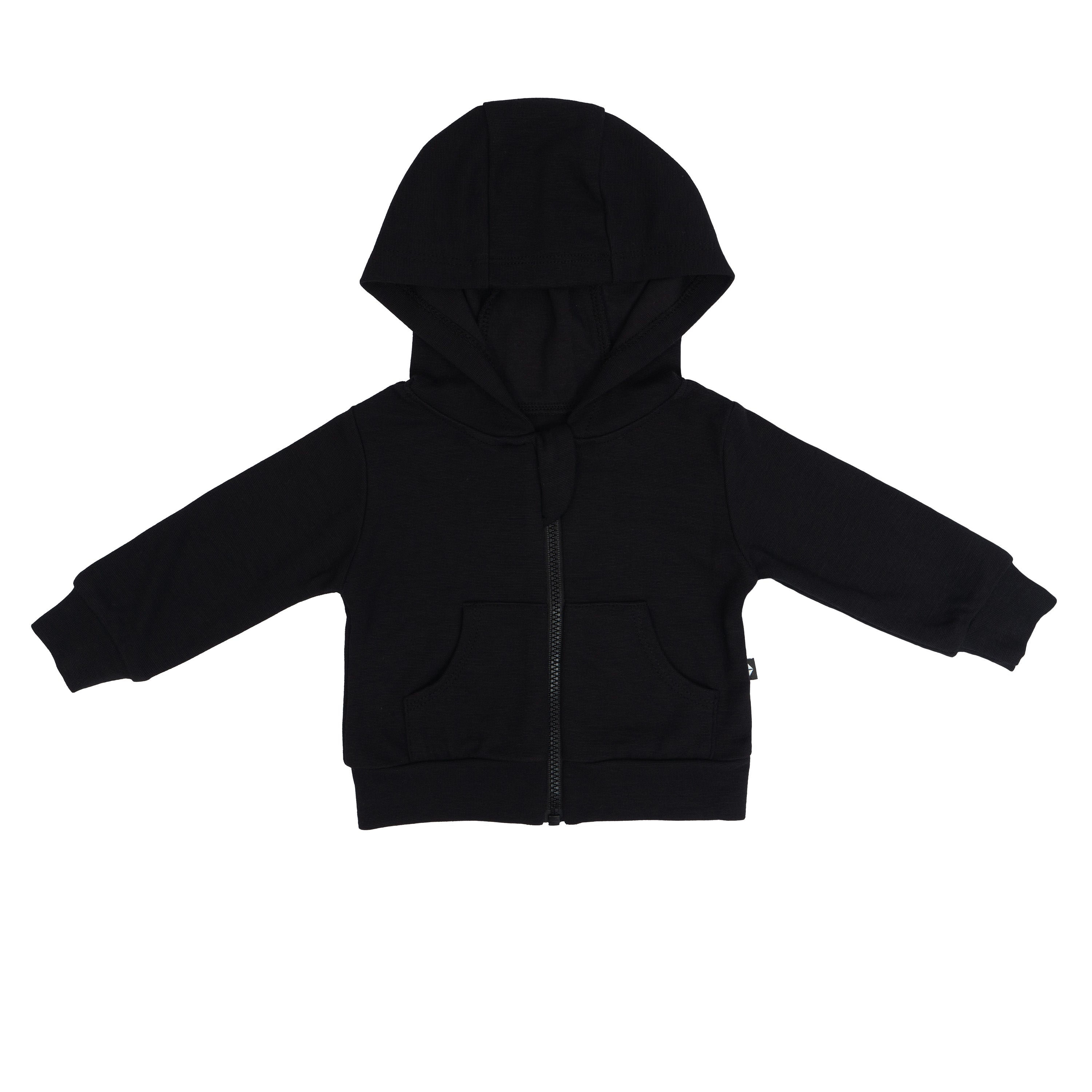 Bamboo Jersey Hooded Jacket in Midnight