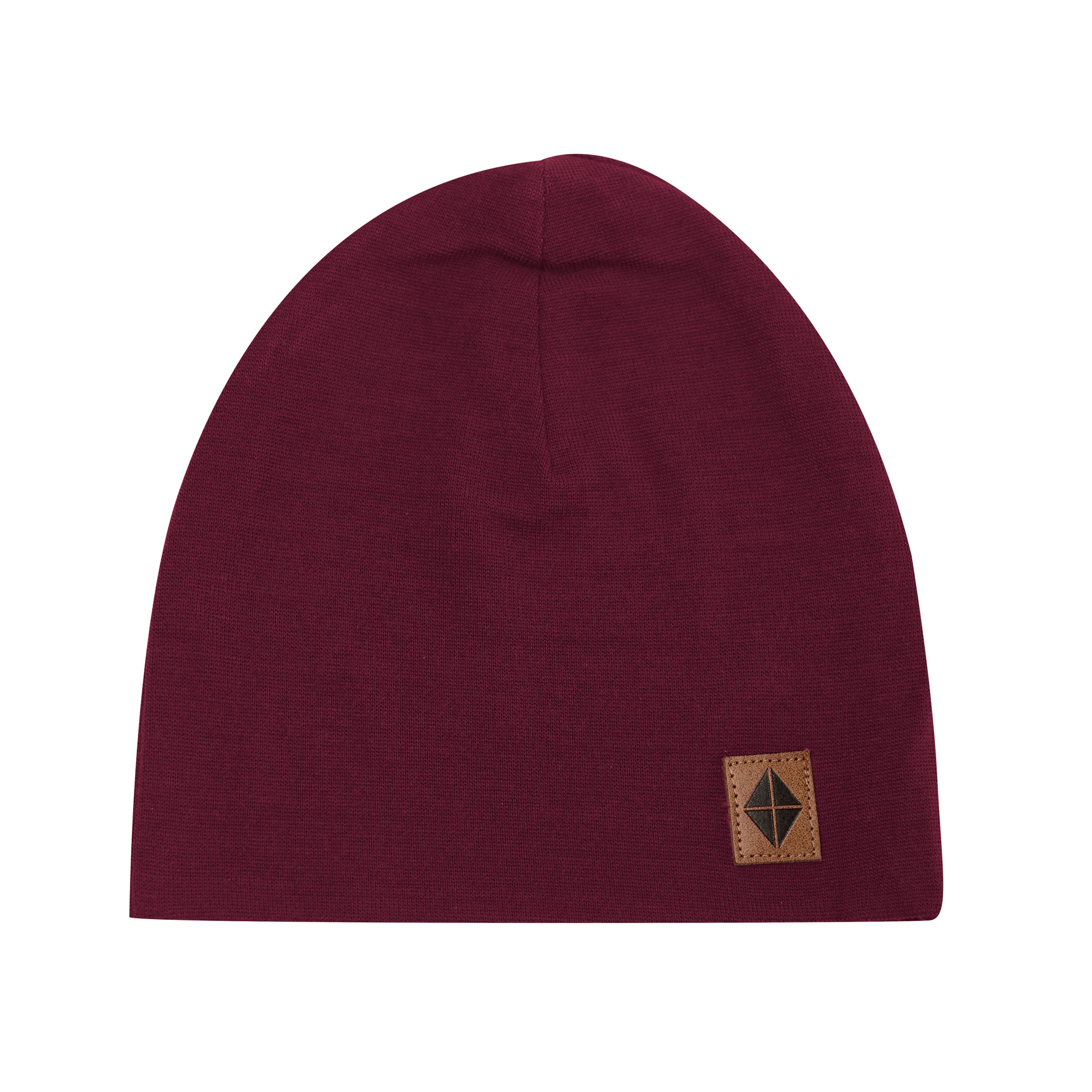 Bamboo Jersey Beanie in Burgundy