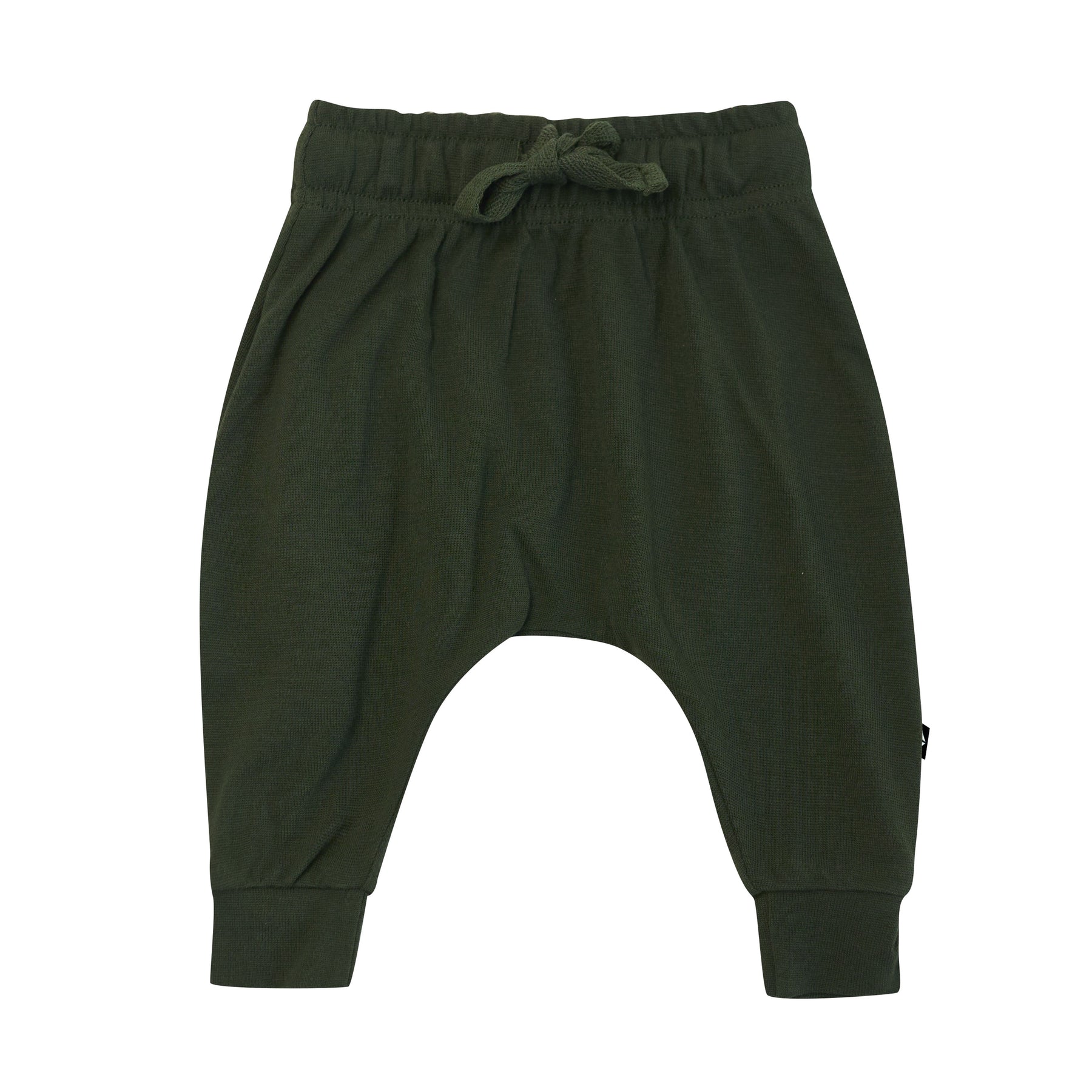 Drawstring Bamboo Jersey Harem Pants in Fir