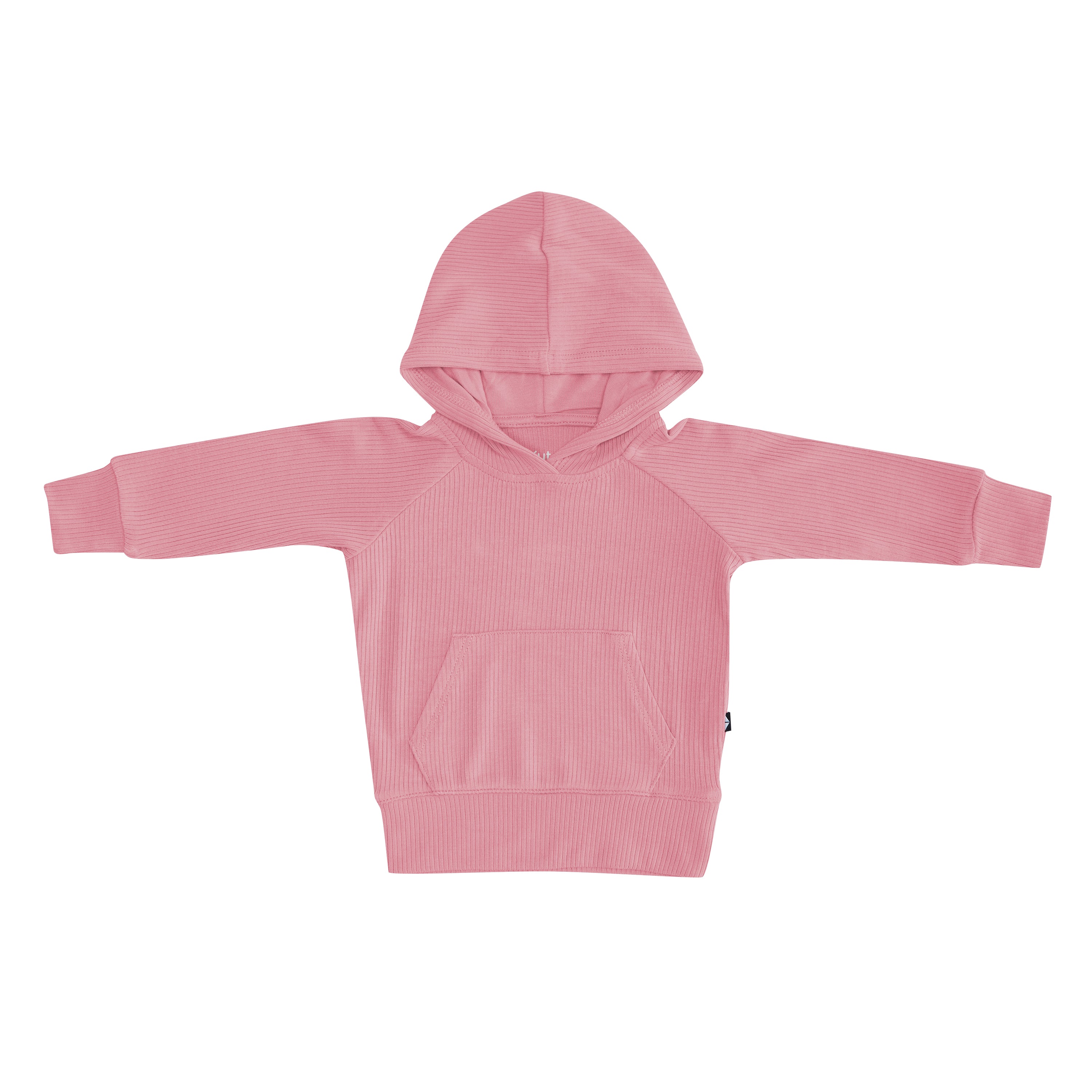 Ribbed Hoodie in Apple Blossom