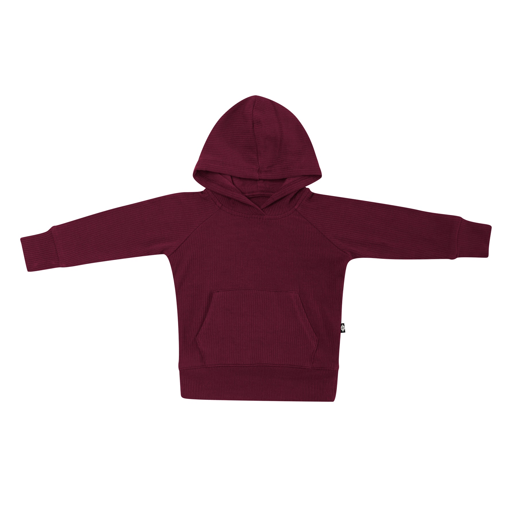 Product photo of the Ribbed Hoodie in Burgundy