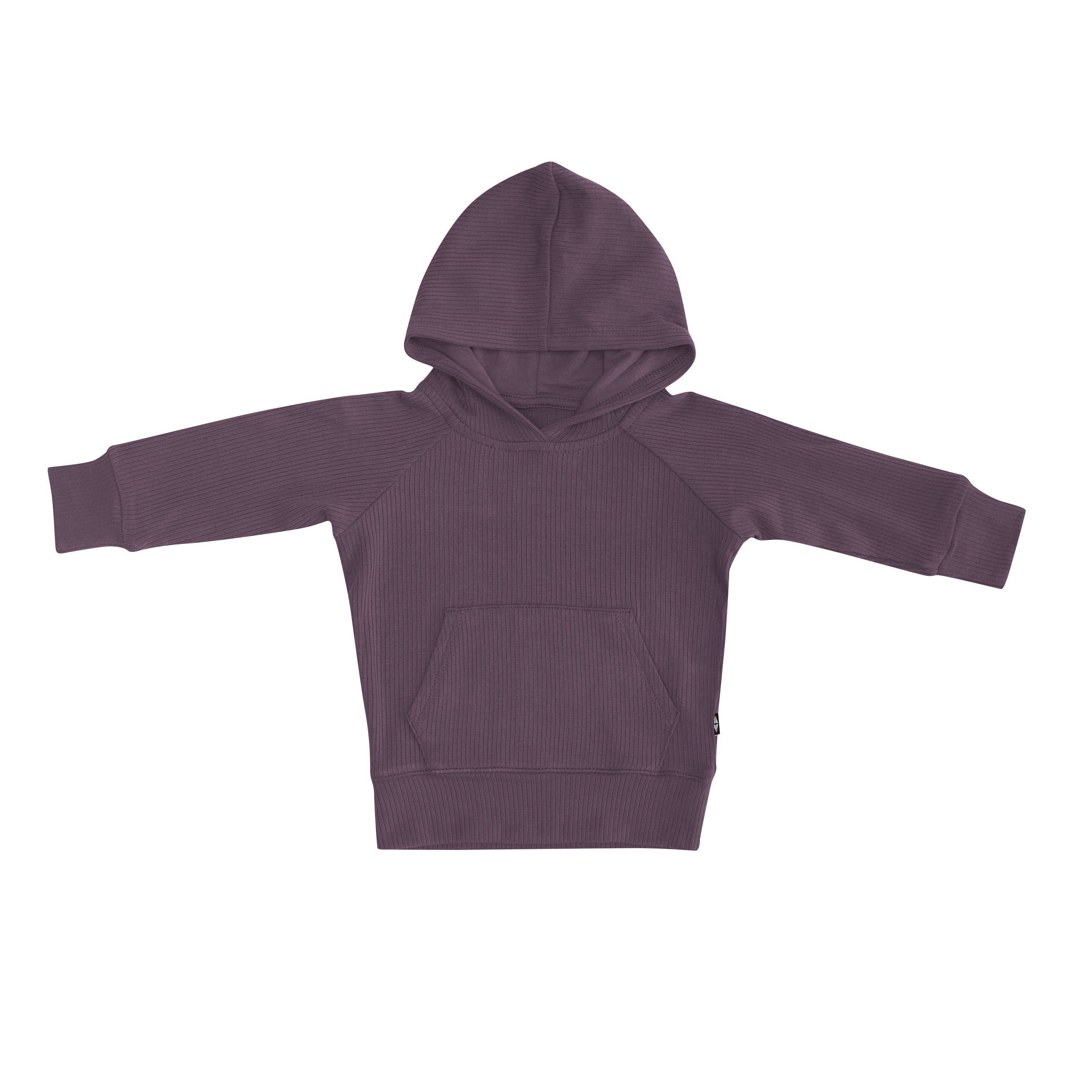 Ribbed Hoodie in Currant