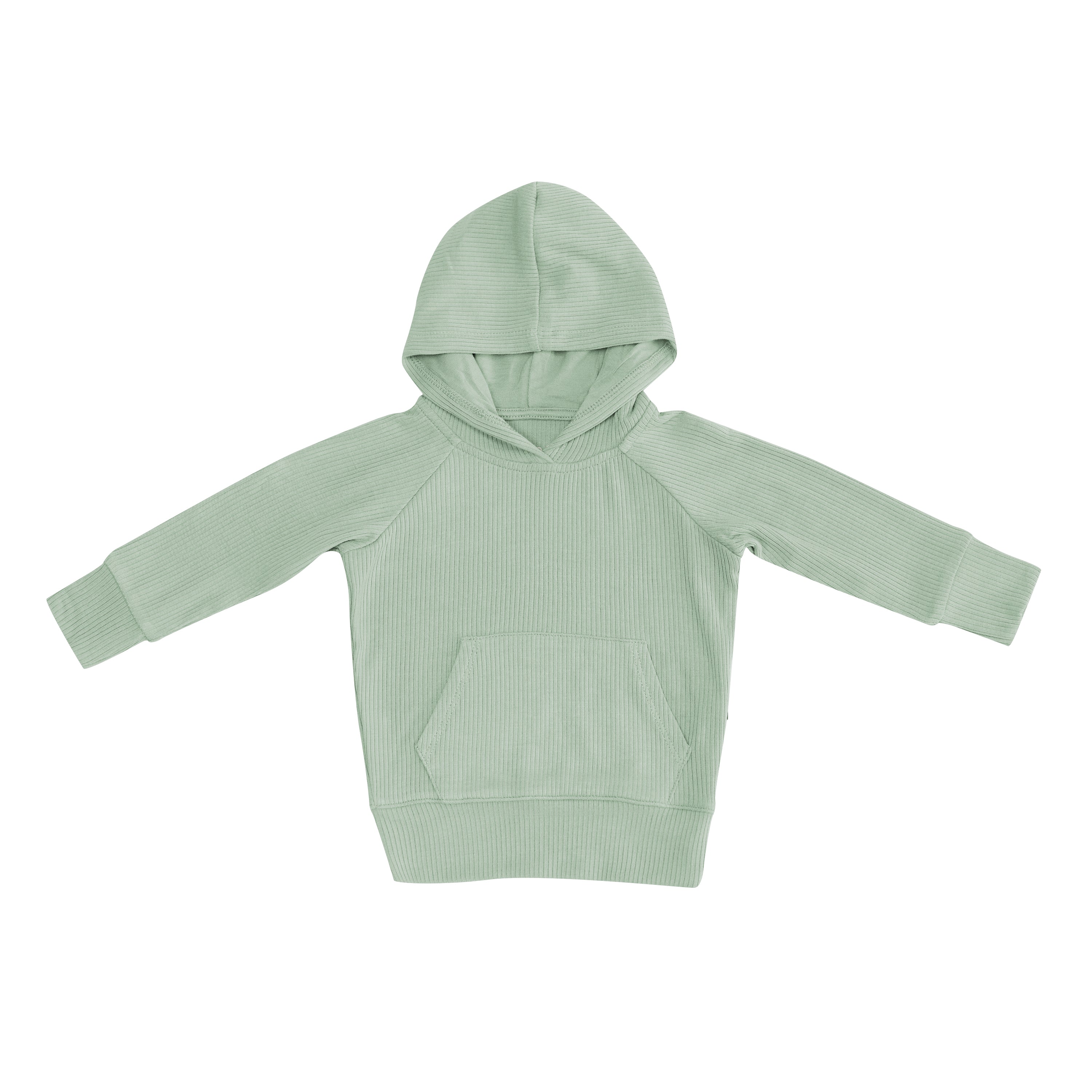 Ribbed Hoodie in Thyme