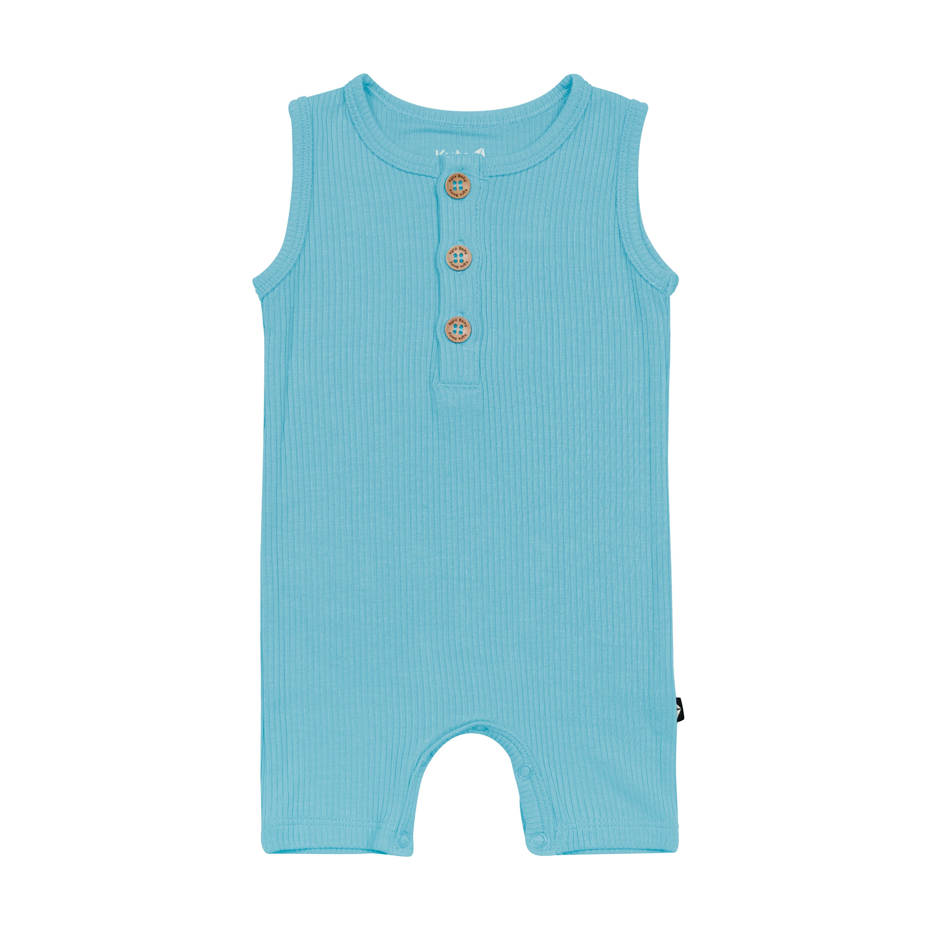 Ribbed Sleeveless Shortall in Makai