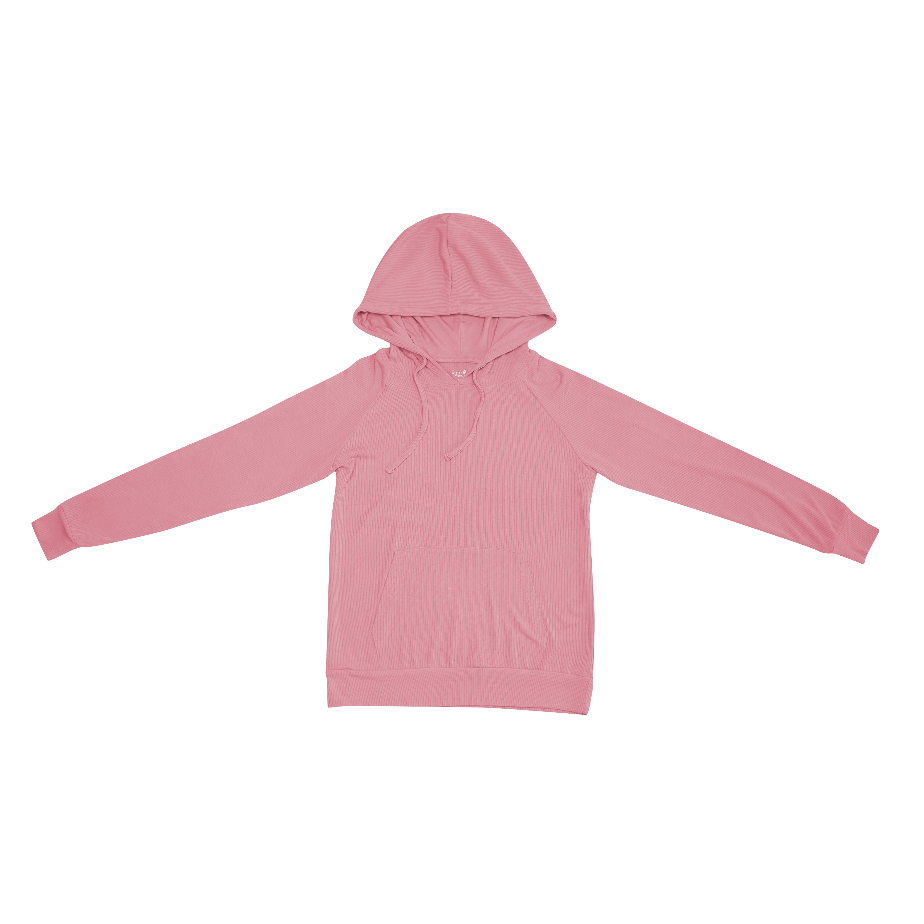 Women's Ribbed Hoodie in Apple Blossom