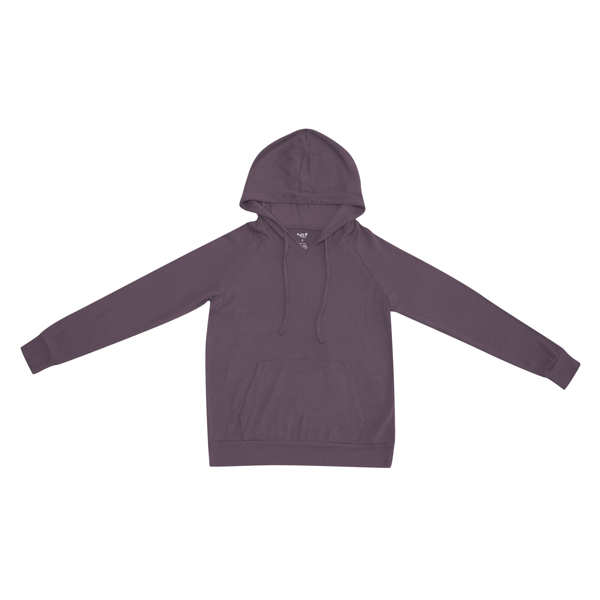 Women's Ribbed Hoodie in Currant