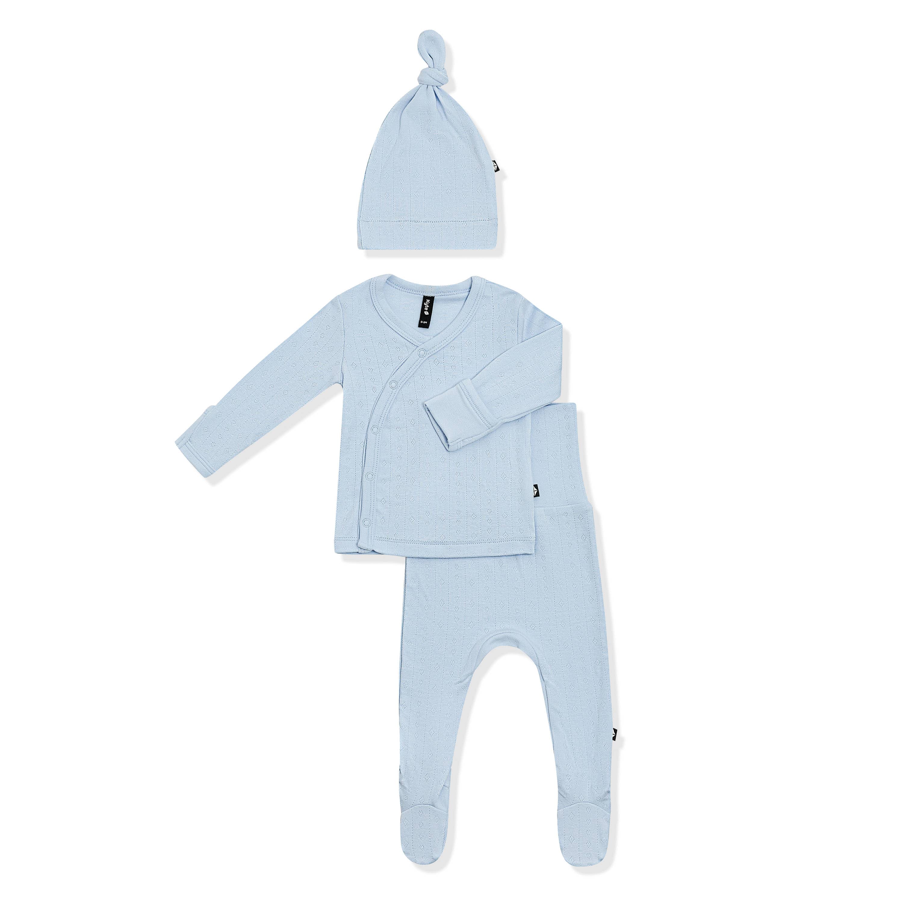 Product photo of the Pointelle Take Me Home Set with Cap in Breeze