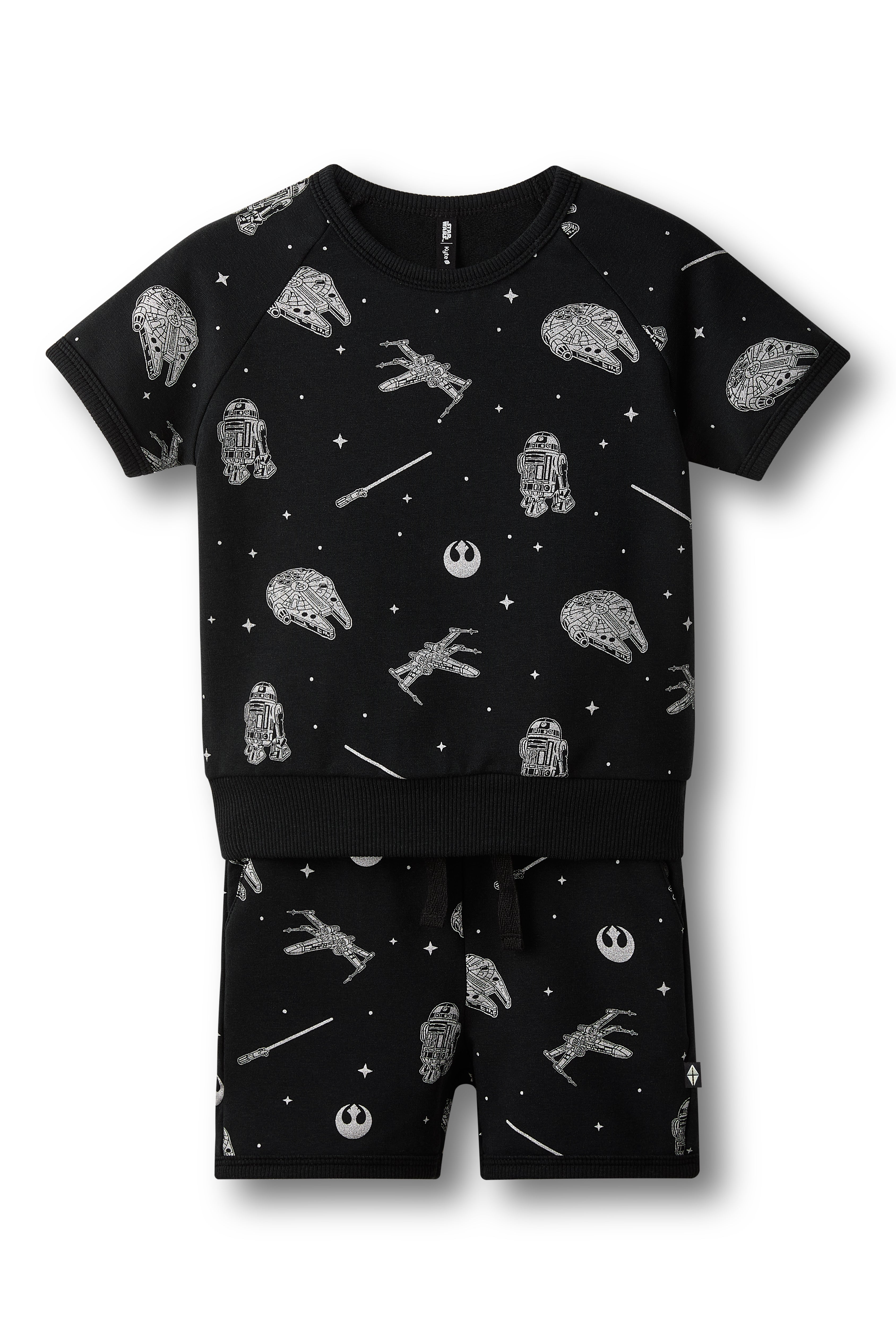 Product photo of the Short Sleeve Jogger Set in STAR WARS™ shown on a white background