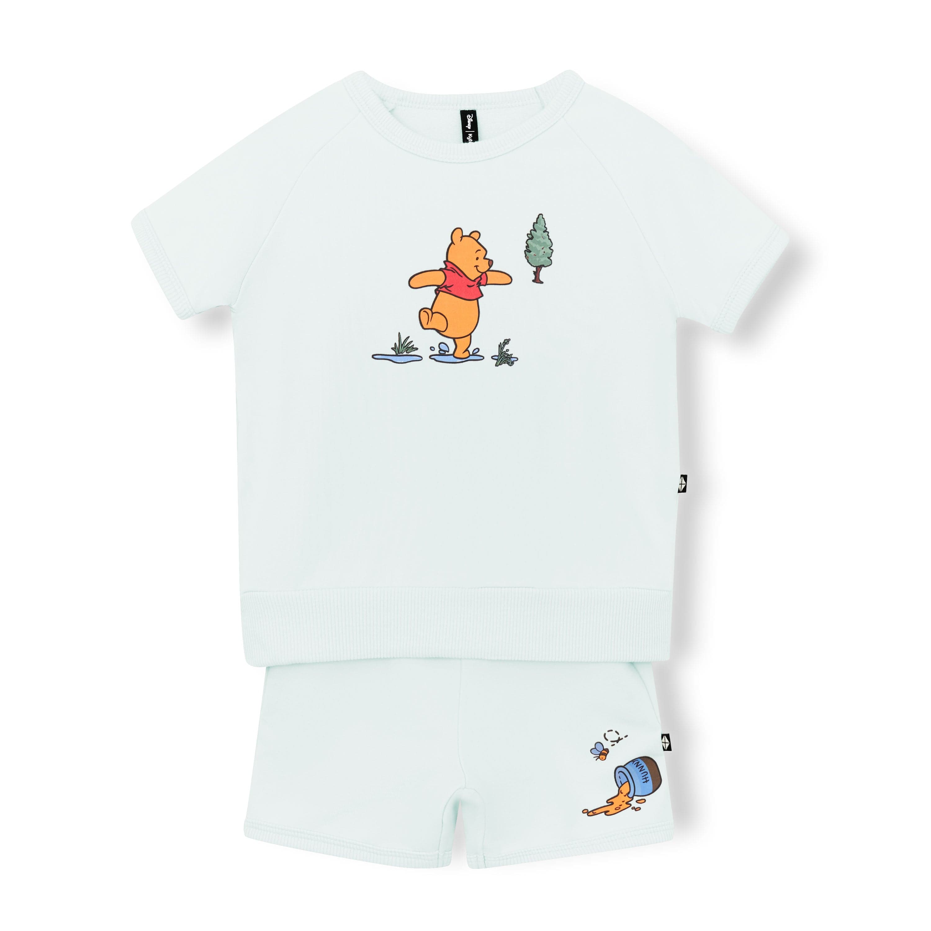 Short Sleeve Jogger Set in Winnie the Pooh on Dew