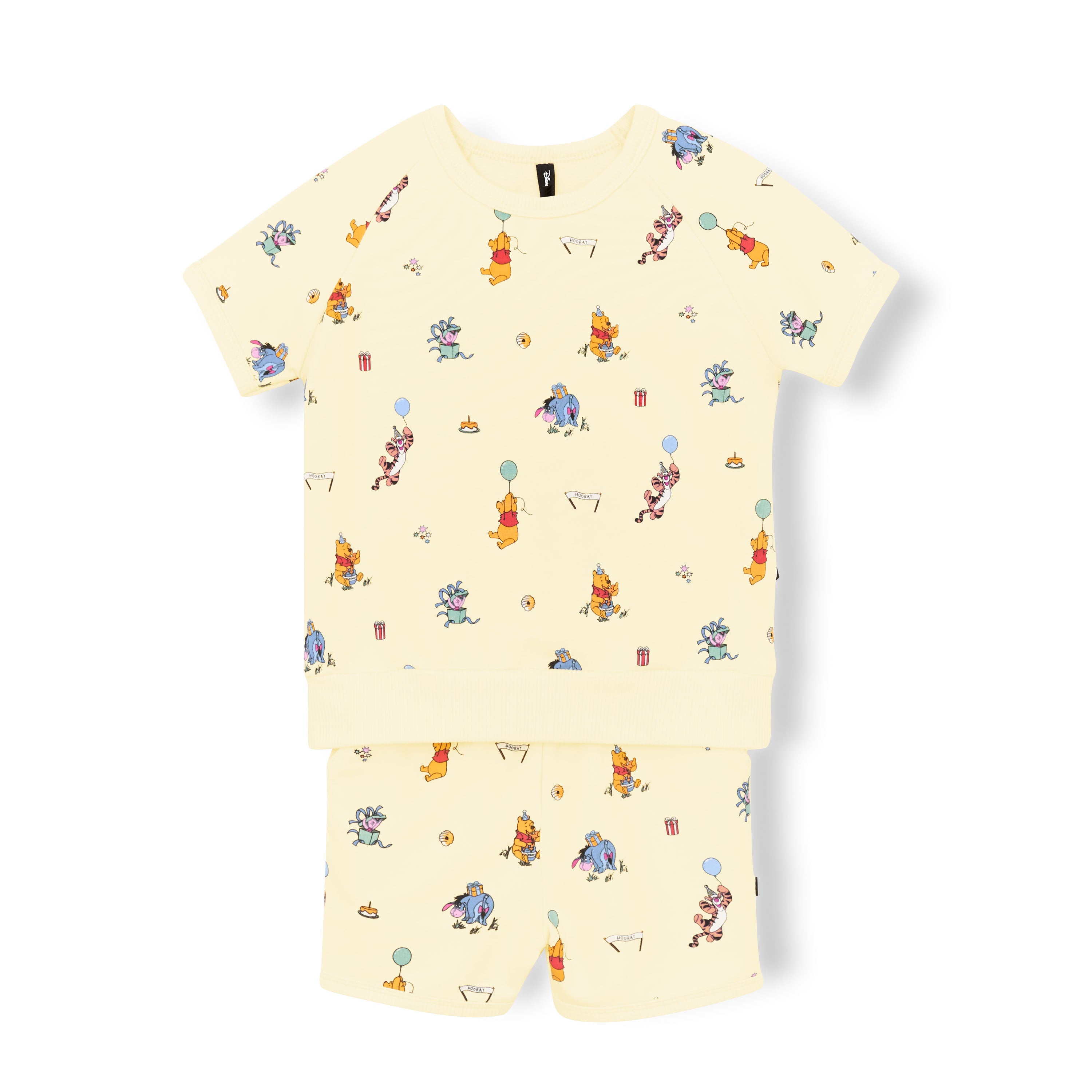 Product photo of the Short Sleeve Jogger Set in Winnie the Pooh Celebration