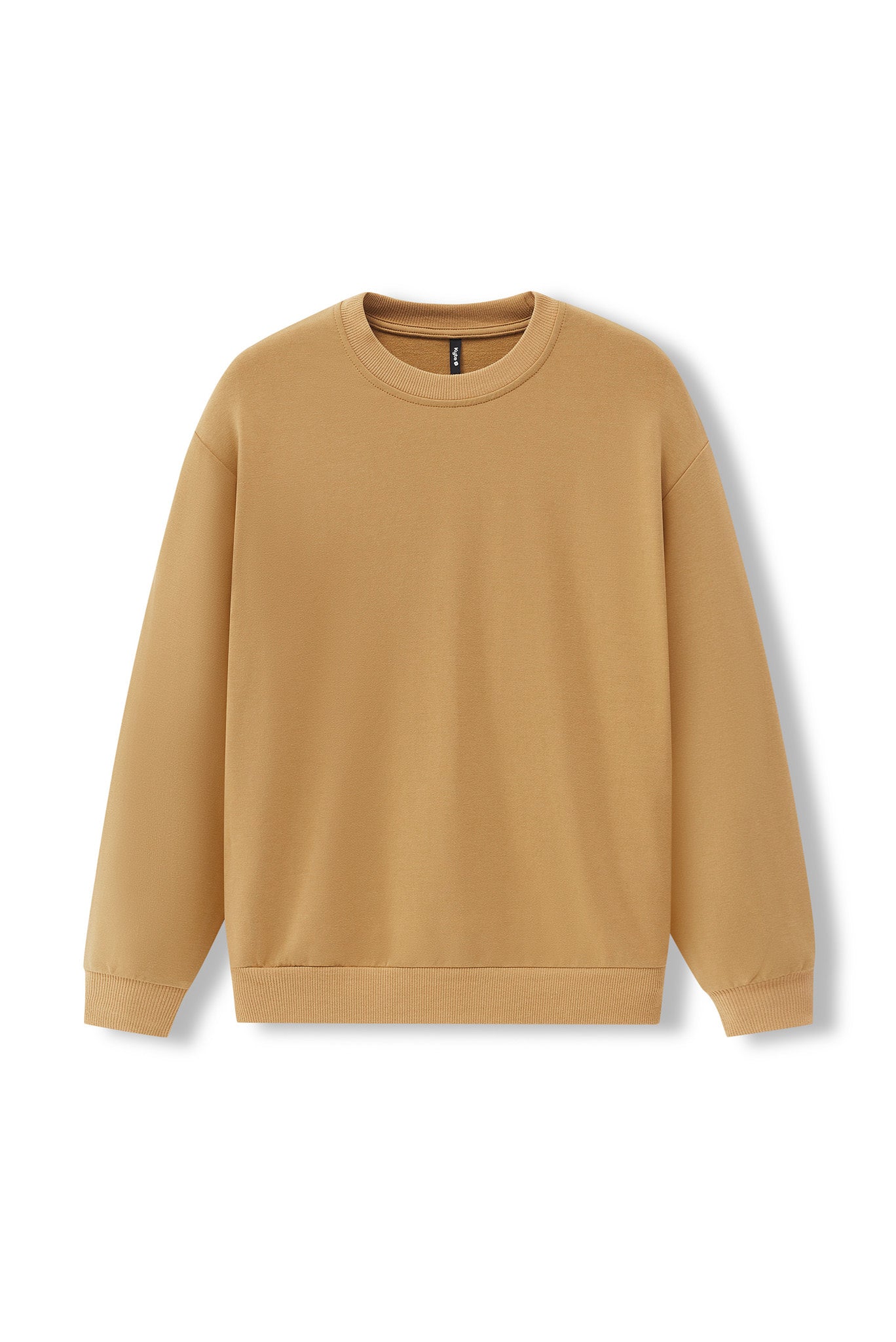 Women's Sweatshirt in Ochre color on a white background