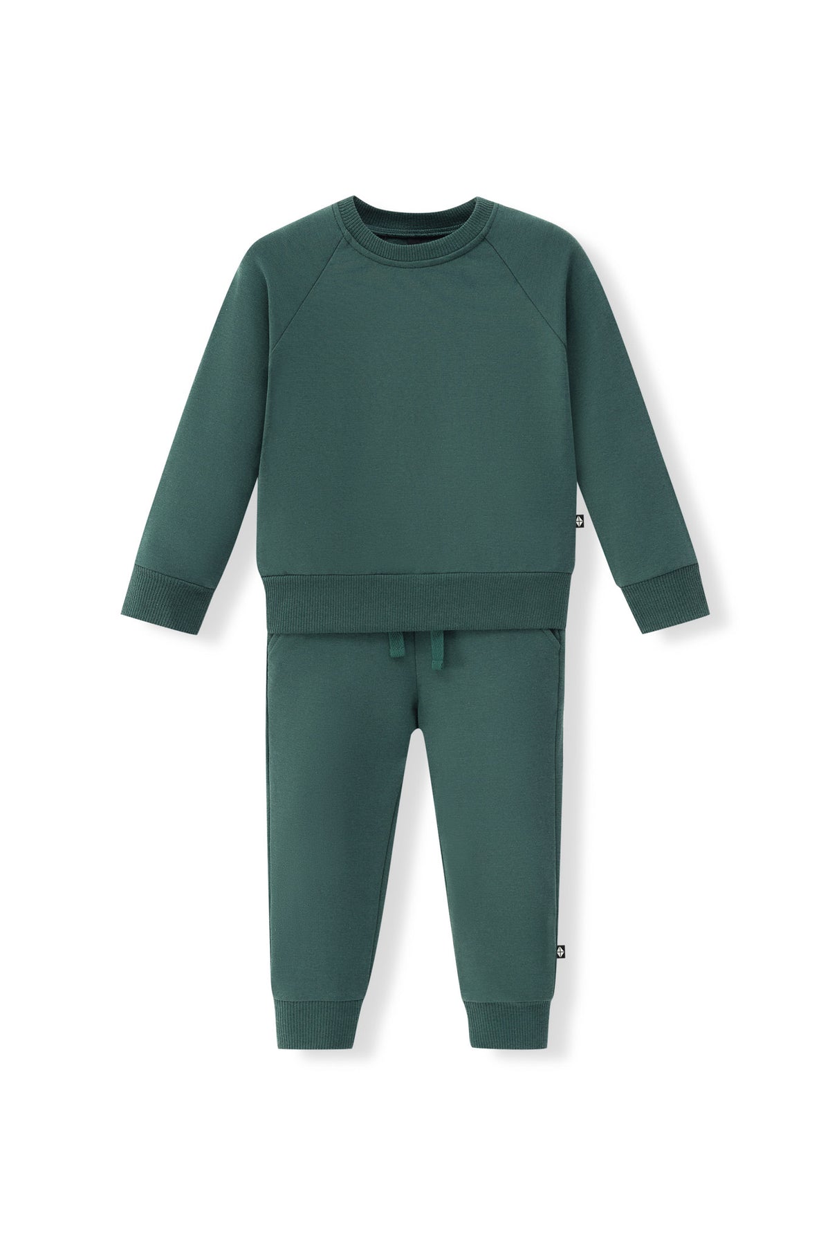 Long Sleeve Jogger Set in Cypress color on a white background
