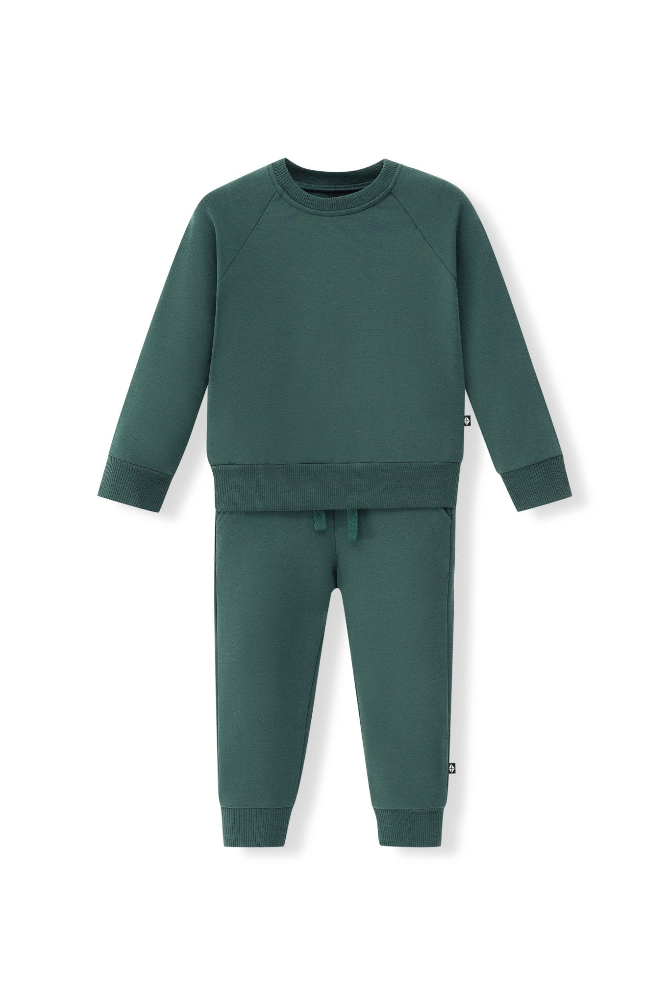 Long Sleeve Jogger Set in Cypress color on a white background