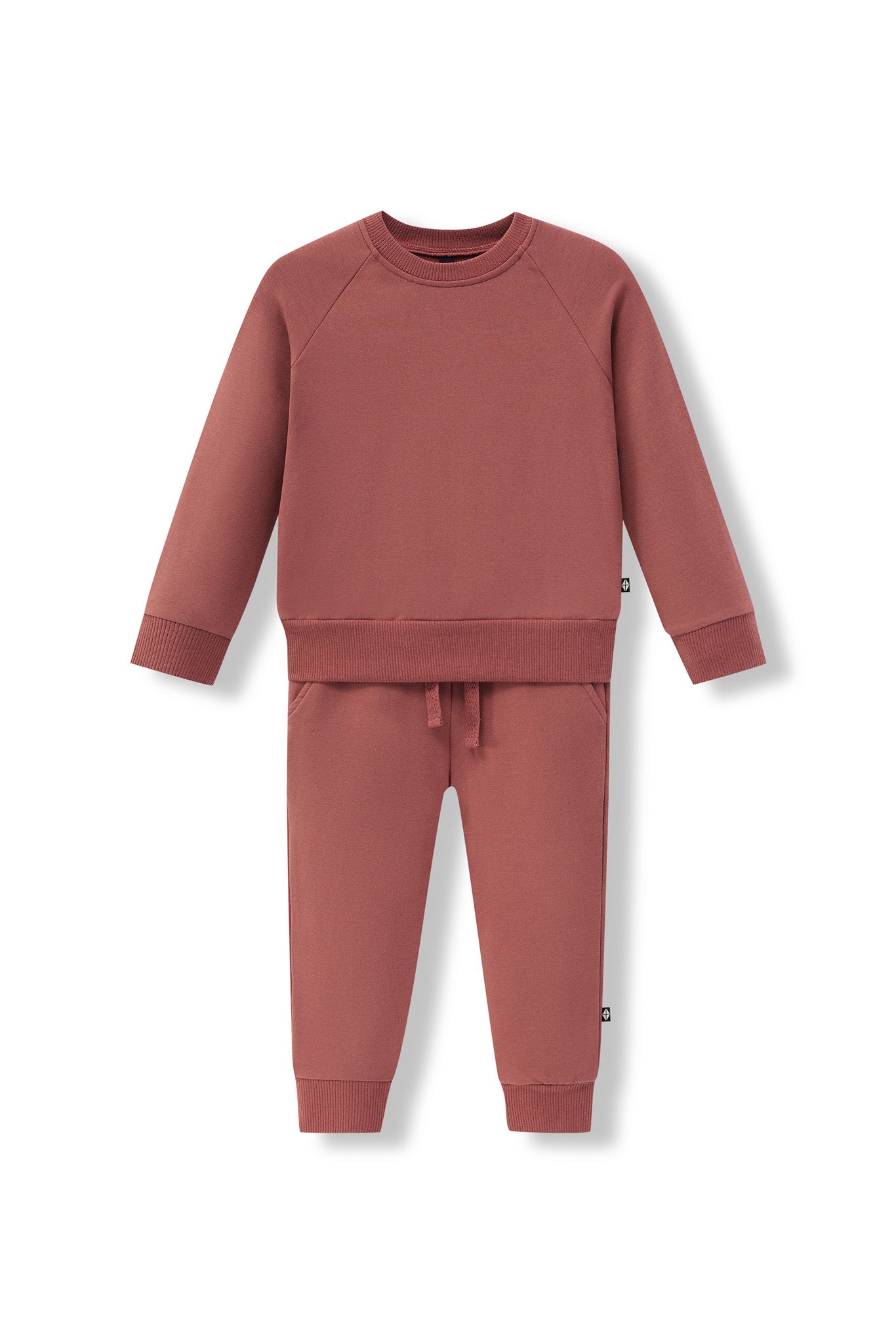 Long Sleeve Jogger Set in Ember color on a white background