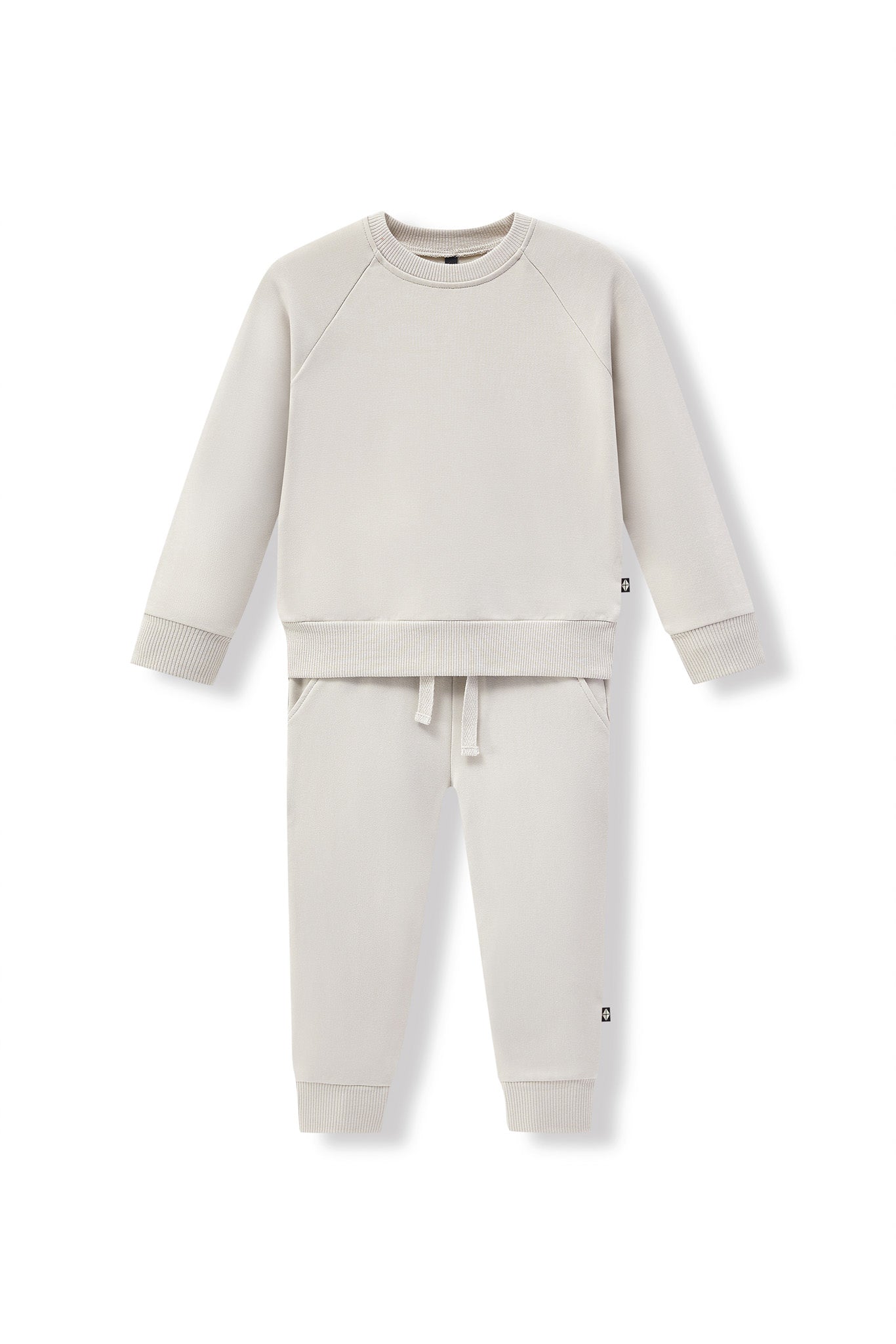 Long Sleeve Jogger Set in Oat color on a white background