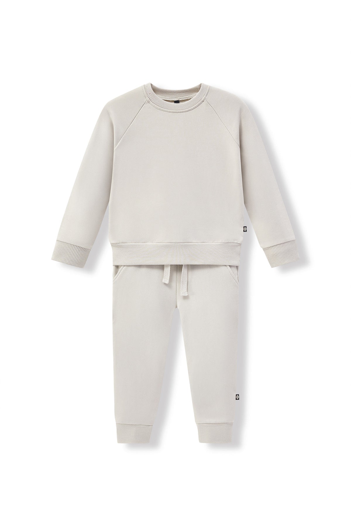 Long Sleeve Jogger Set in Oat color on a white background