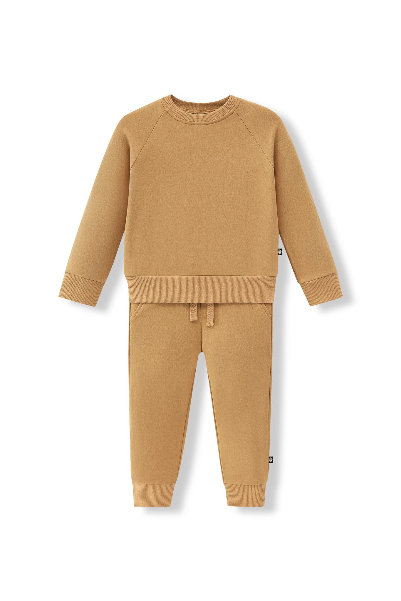 Long Sleeve Jogger Set in Ochre color on a white background
