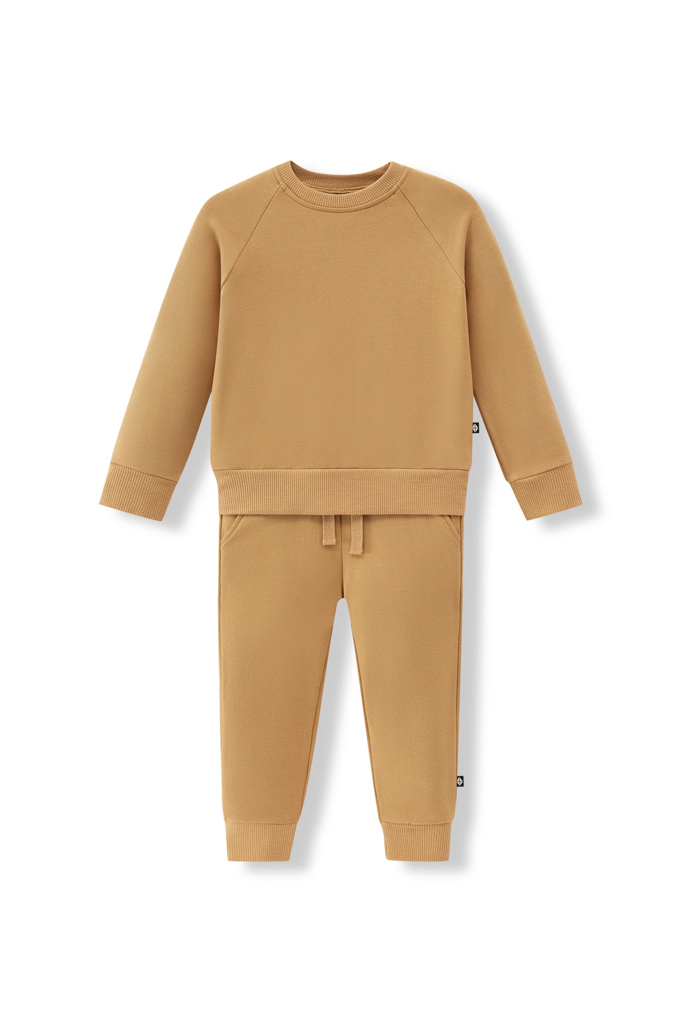 Long Sleeve Jogger Set in Ochre color on a white background