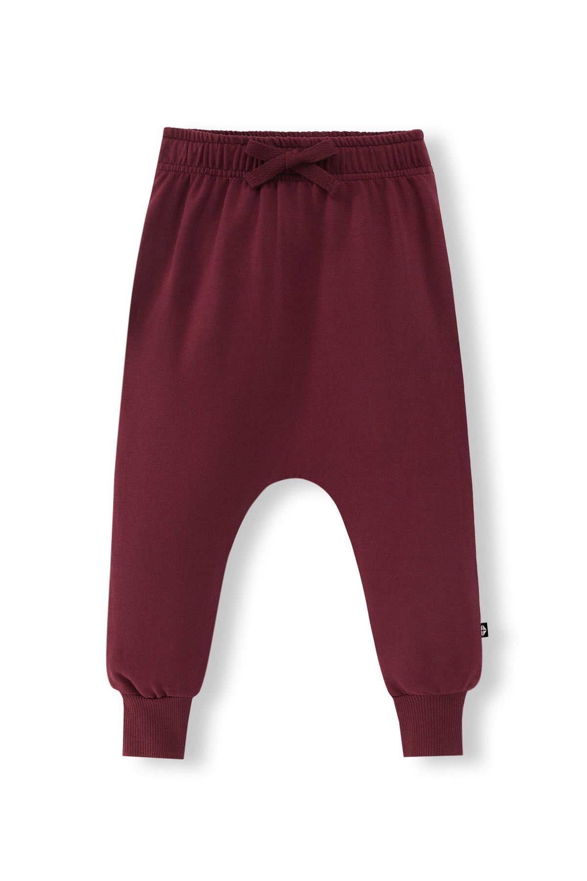 Harem Pants in Burgundy color on a white background