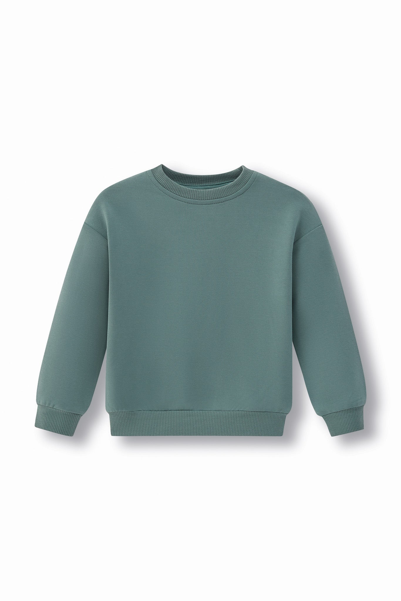 Sweatshirt in Pine color on a white background