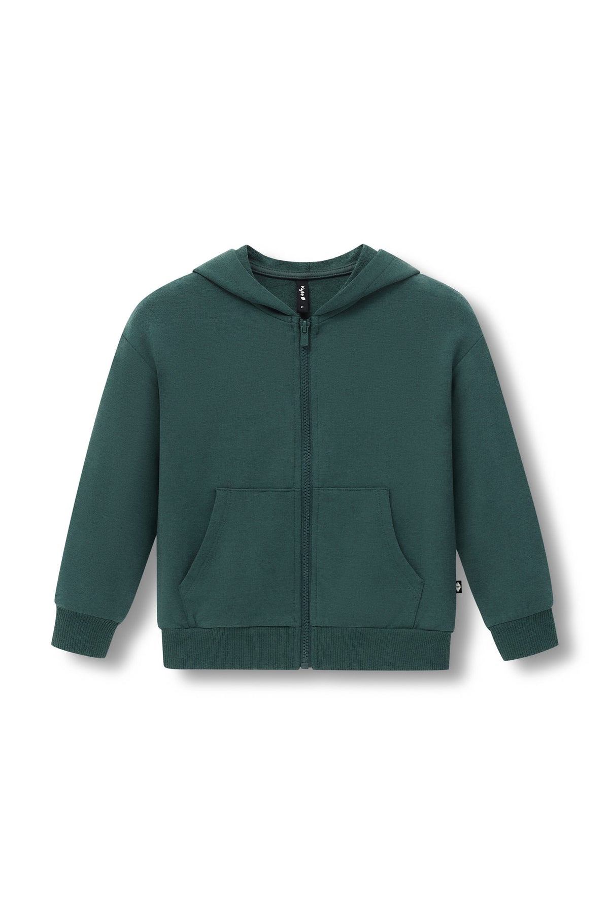 Zip-Up Hoodie in Cypress color on a white background
