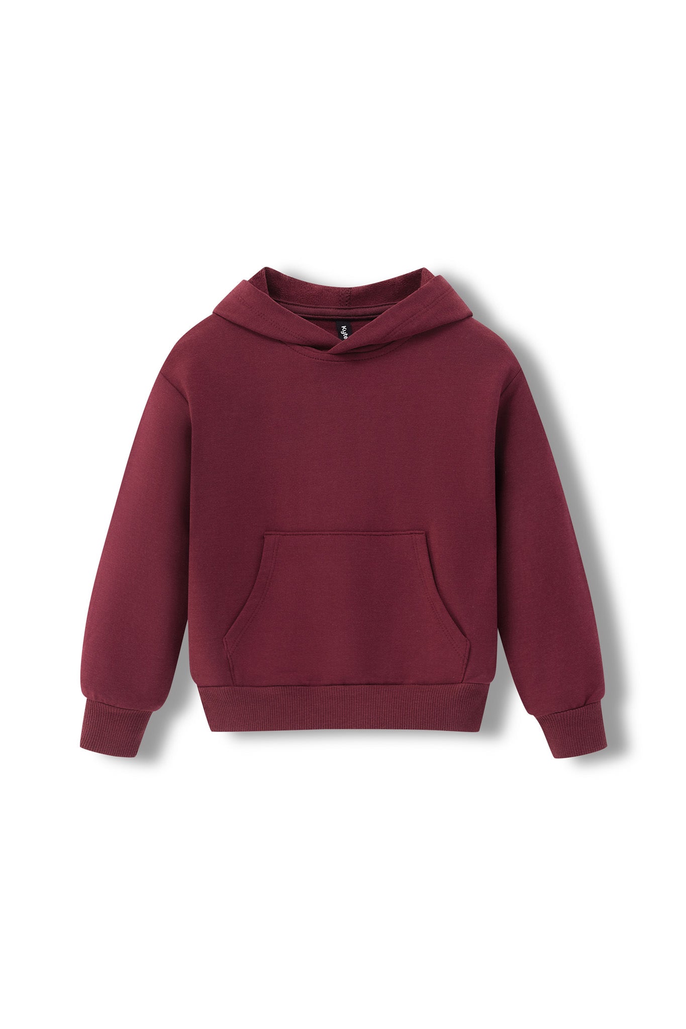 Hoodie in Burgundy color on a white background