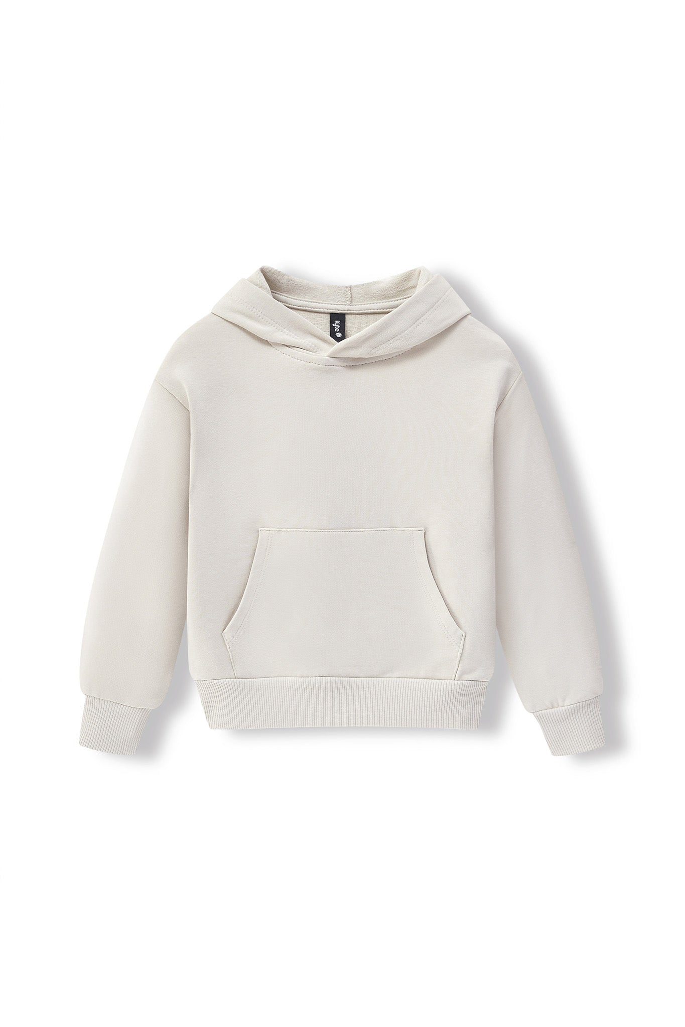 Hoodie in Oat color on a white background