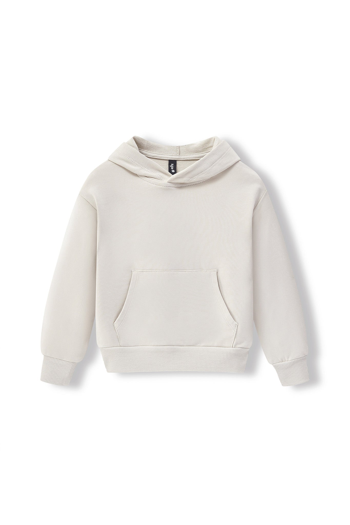 Hoodie in Oat color on a white background
