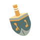 A decorative dreidel 