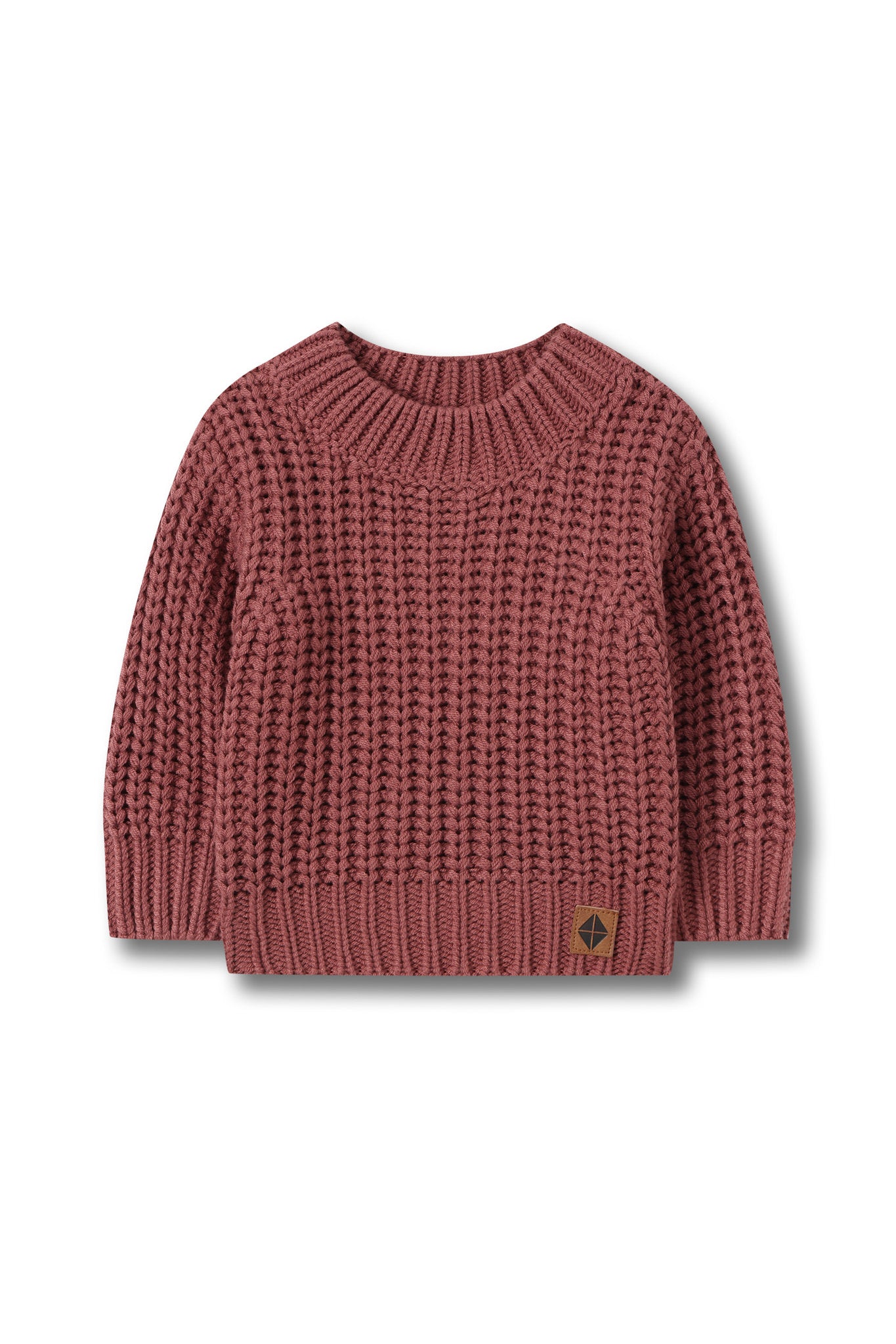 Chunky Knit Sweater in Ember on a white background