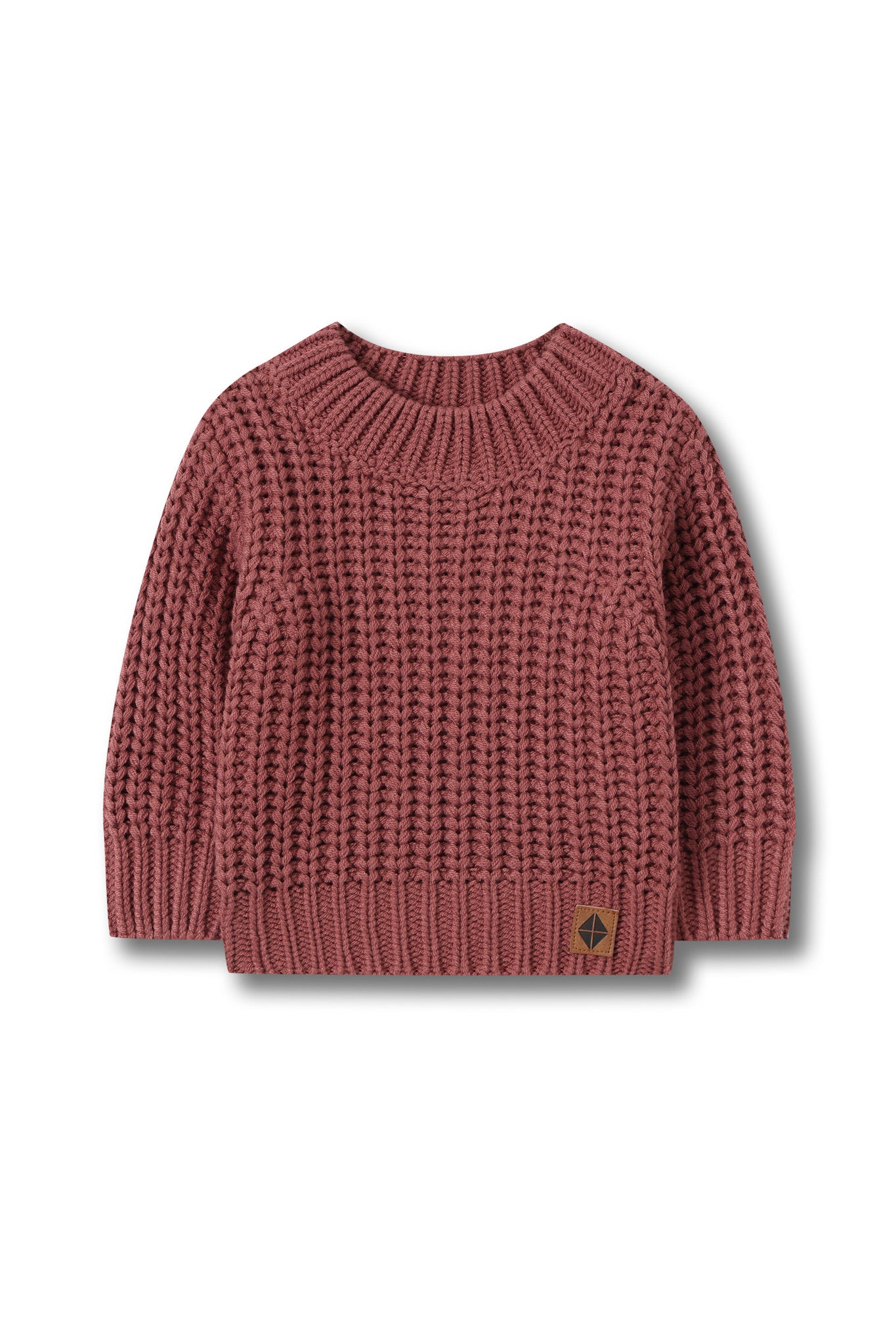 Chunky Knit Sweater in Ember on a white background
