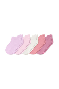 Ankle Socks Combo 5-Pack in Ballet set includes: Thistle, Sakura, Cloud, Crepe and Apple Blossom on a white background