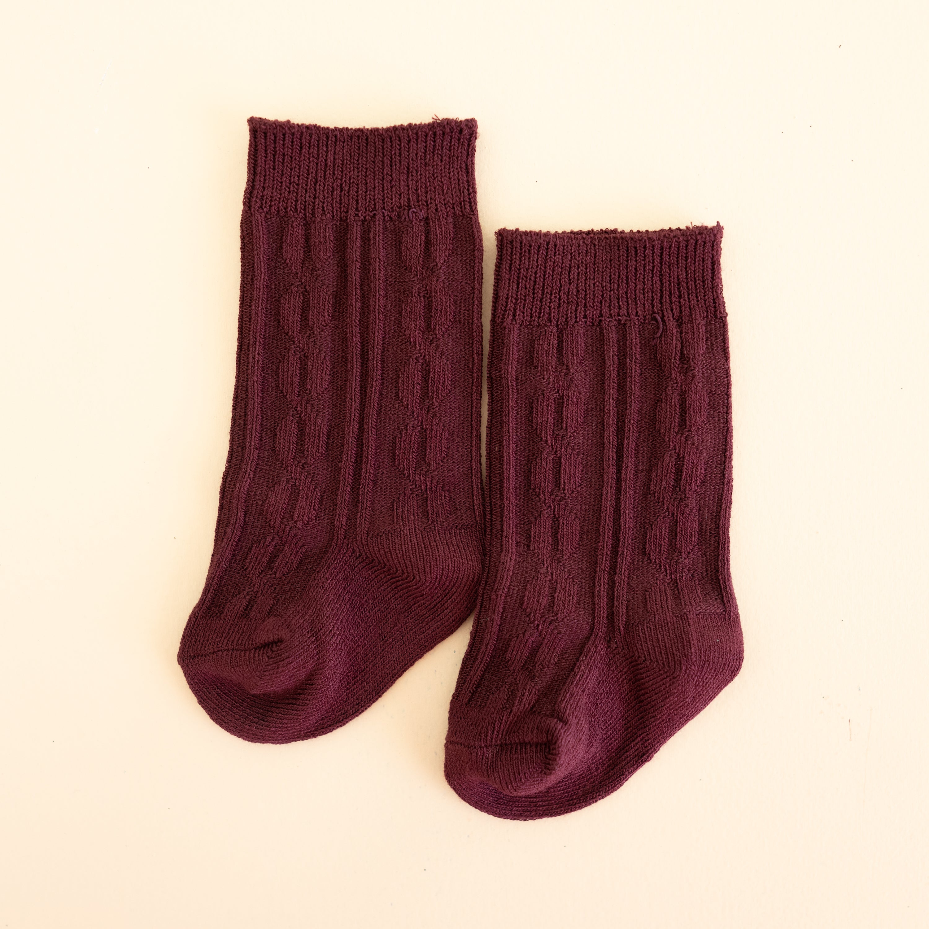 Product photo of the Knee High Socks in Burgundy