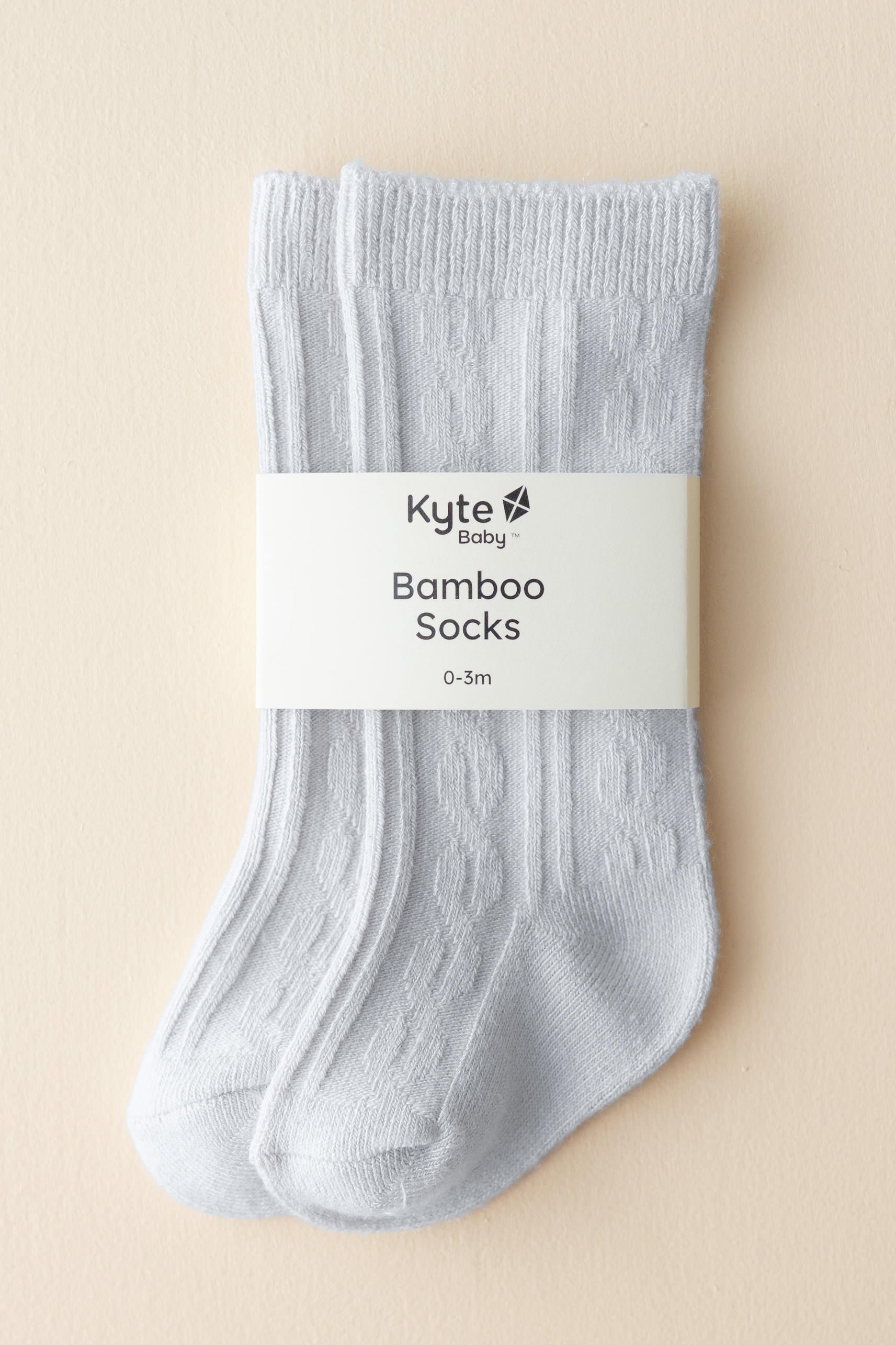 Knee High Socks in Storm shown in its packaging