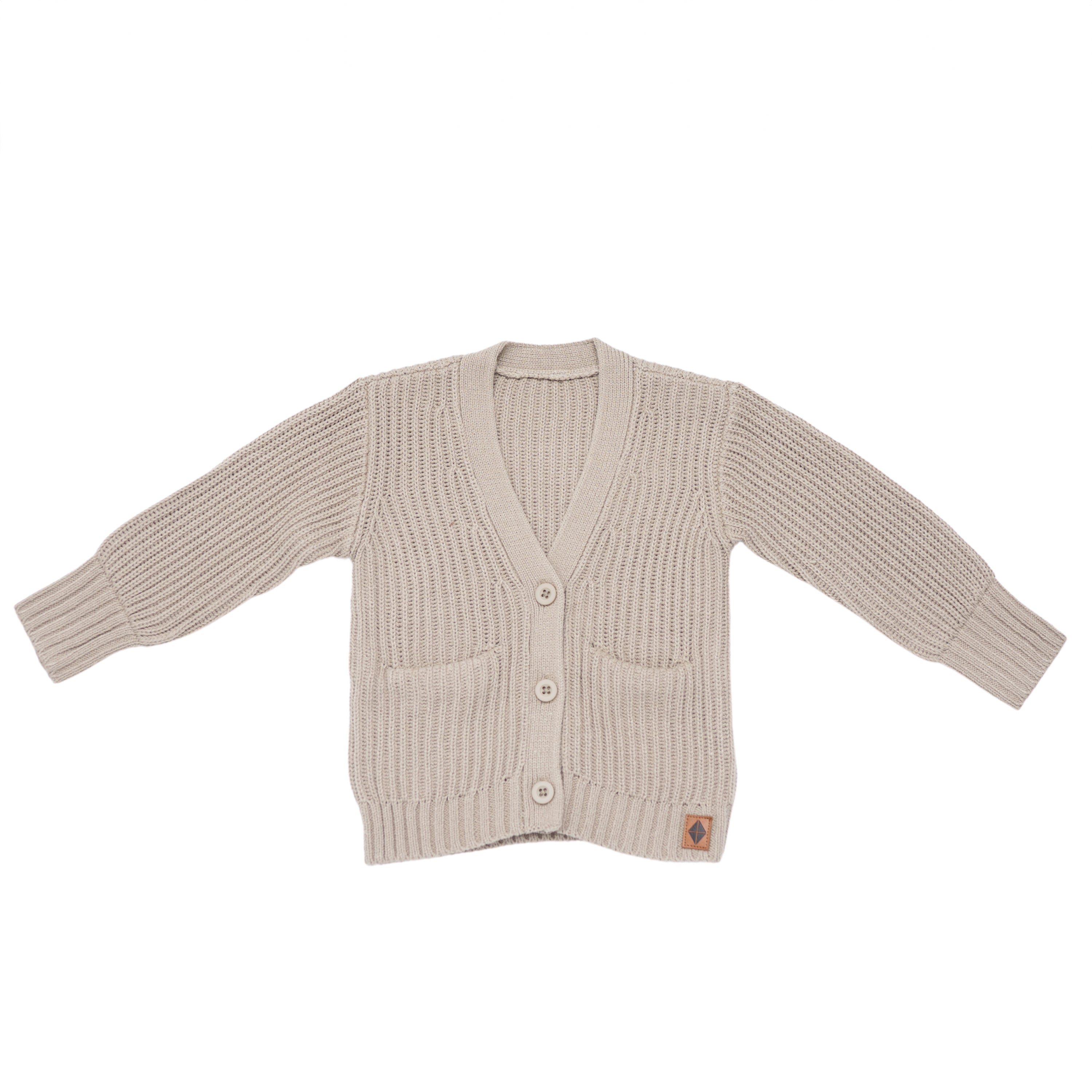 Chunky Knit Oversized Cardigan in Almond