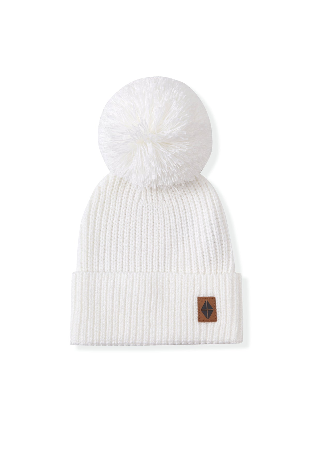 Chunky Knit Pom Beanie in Cloud