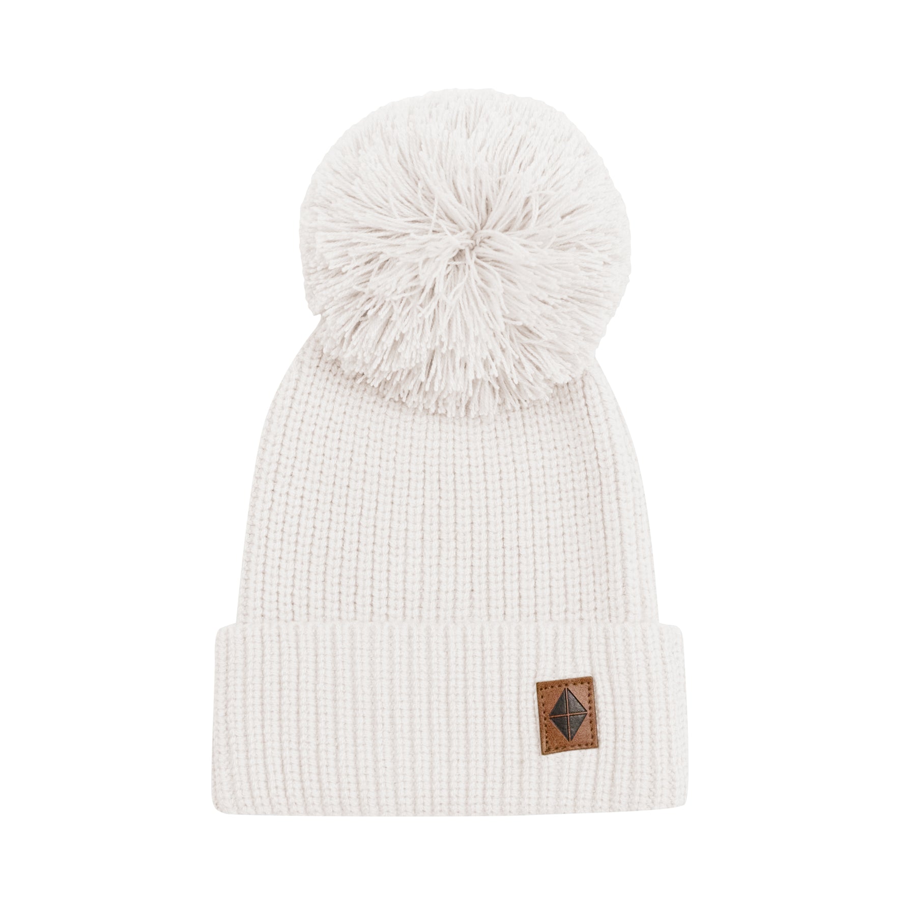 Chunky Knit Pom Beanie in Oat