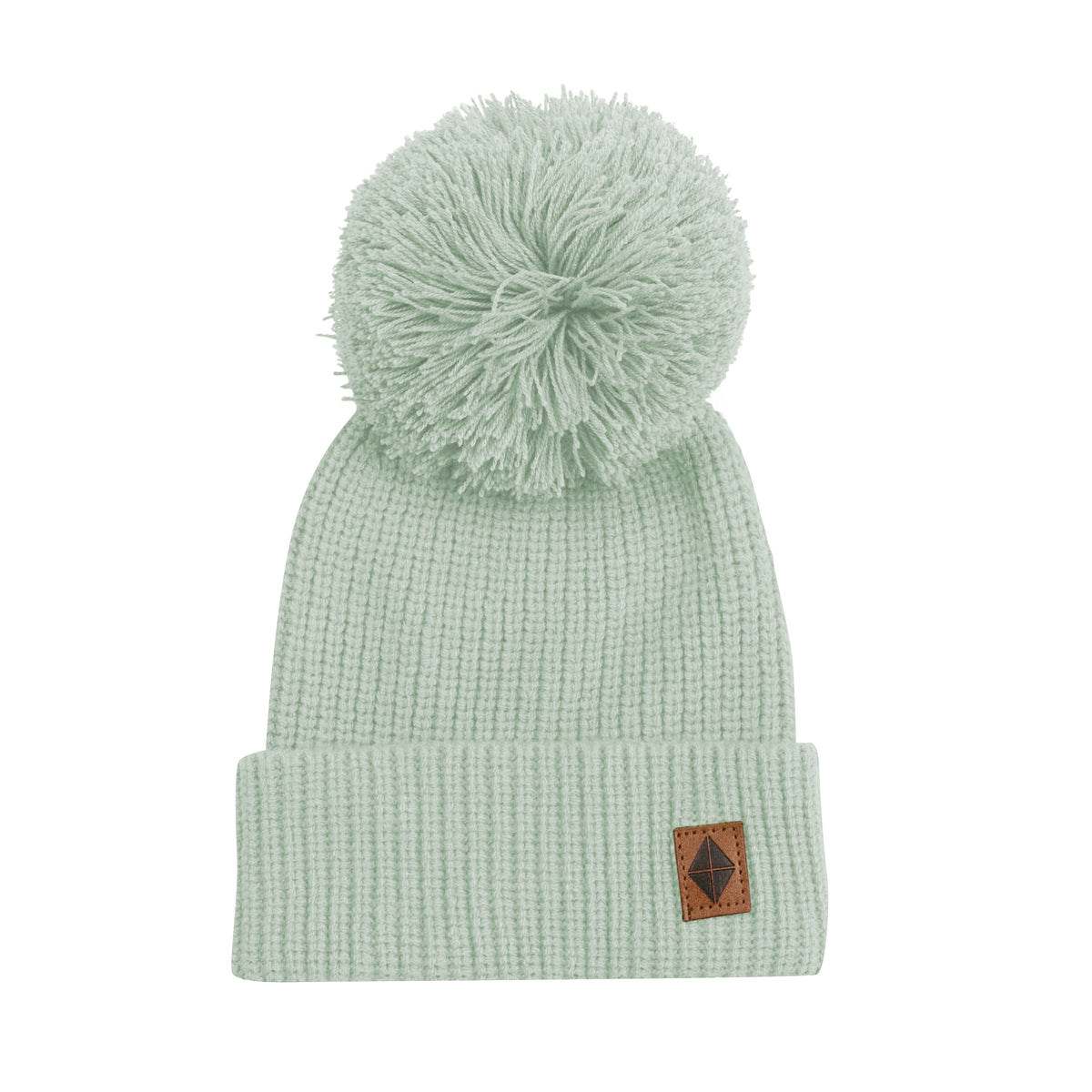 Chunky Knit Pom Beanie in Thyme