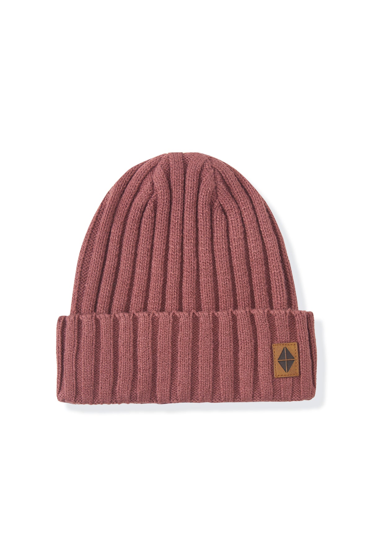 Chunky Knit Ribbed Beanie in Ember