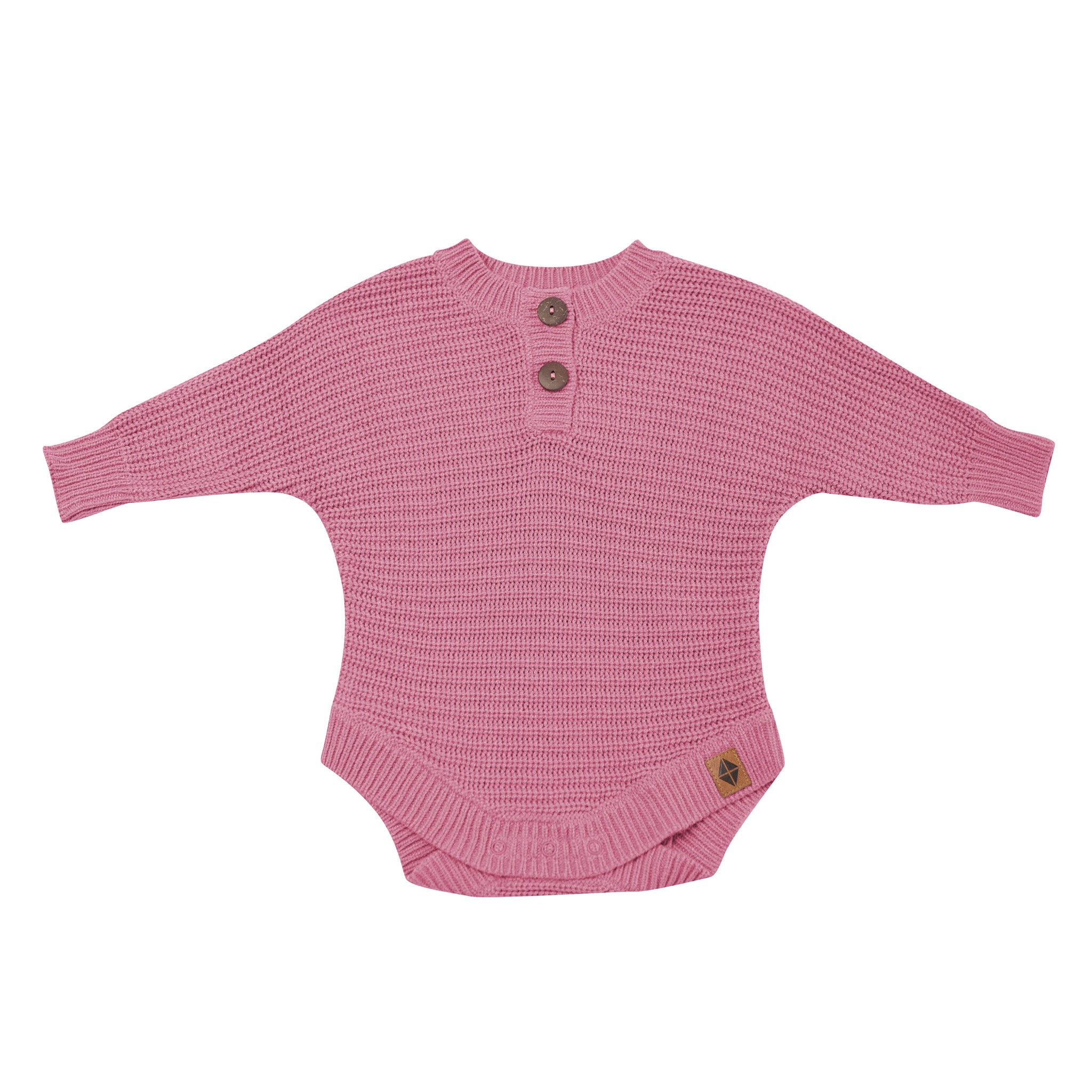 Product photo of the Chunky Knit Romper in Apple Blossom